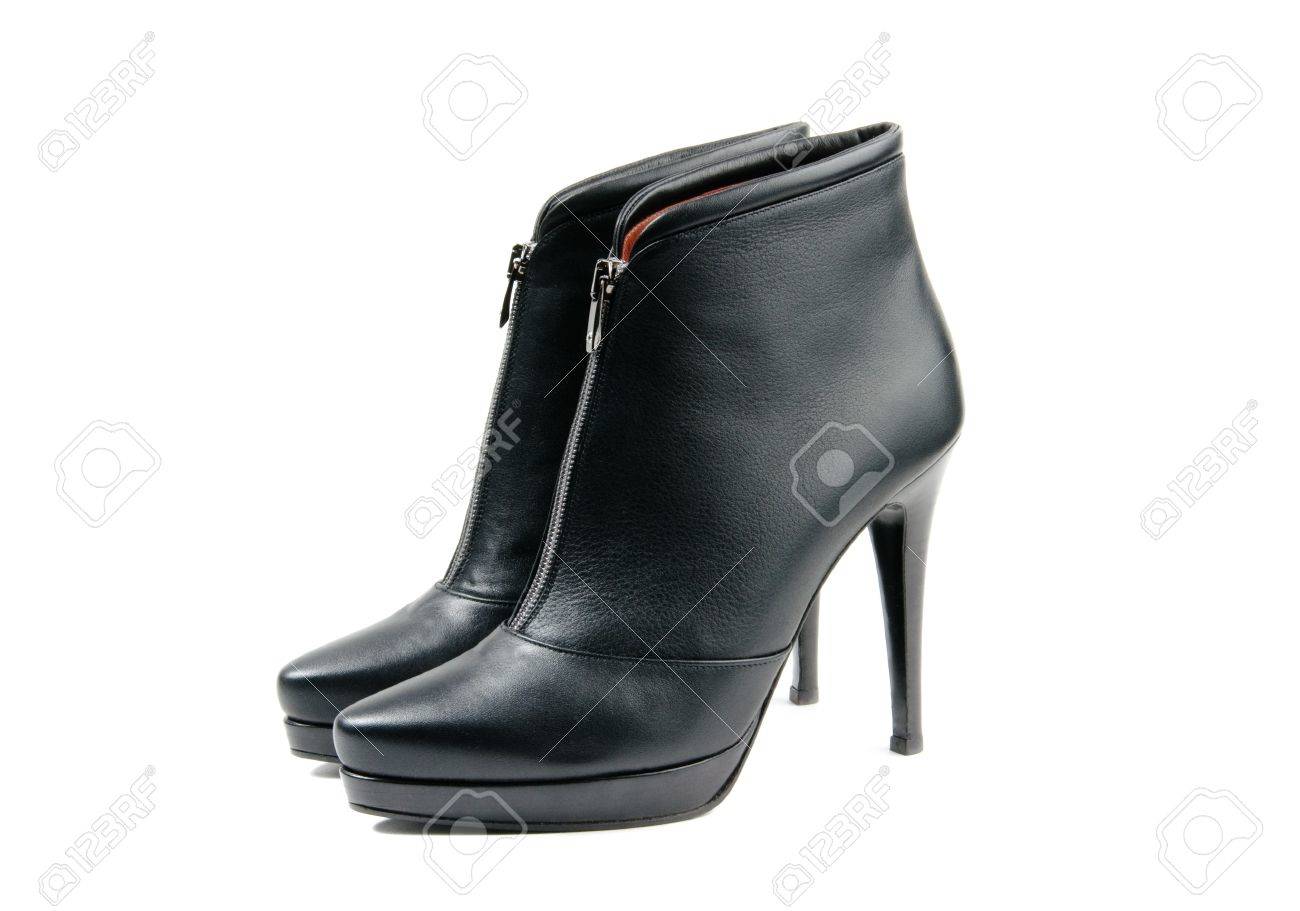 stylish black ankle boots