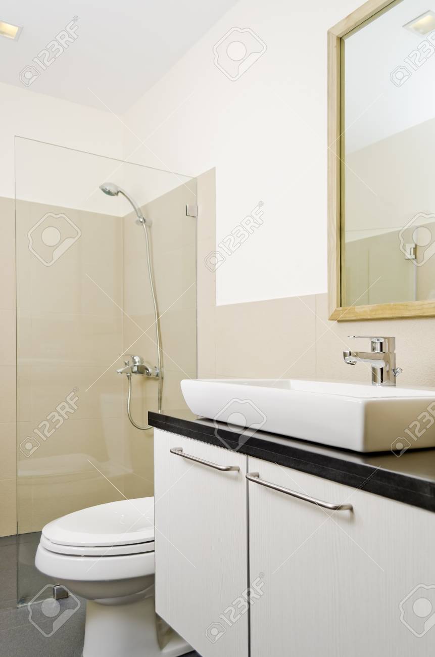 Lavatory Sink And Toilet Bowl Of A Brand New Bathroom Stock Photo Picture And Royalty Free Image Image 17118742