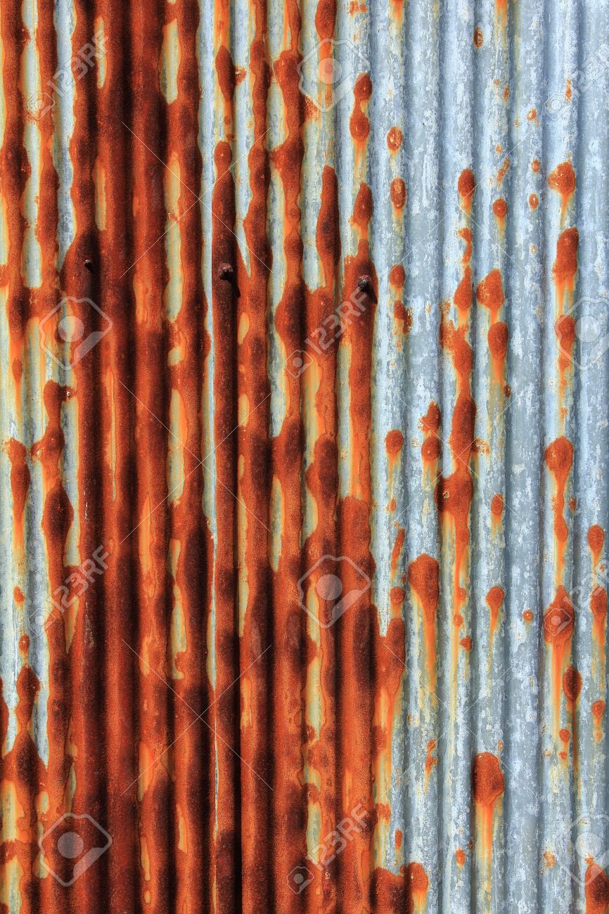 トタンと錆の汚れ の写真素材 画像素材 Image