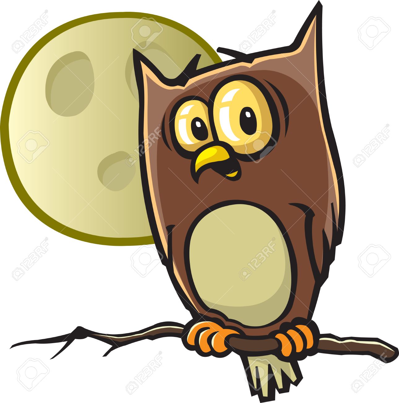 A cartoon Halloween Owl Vector and high resolution jpeg files..