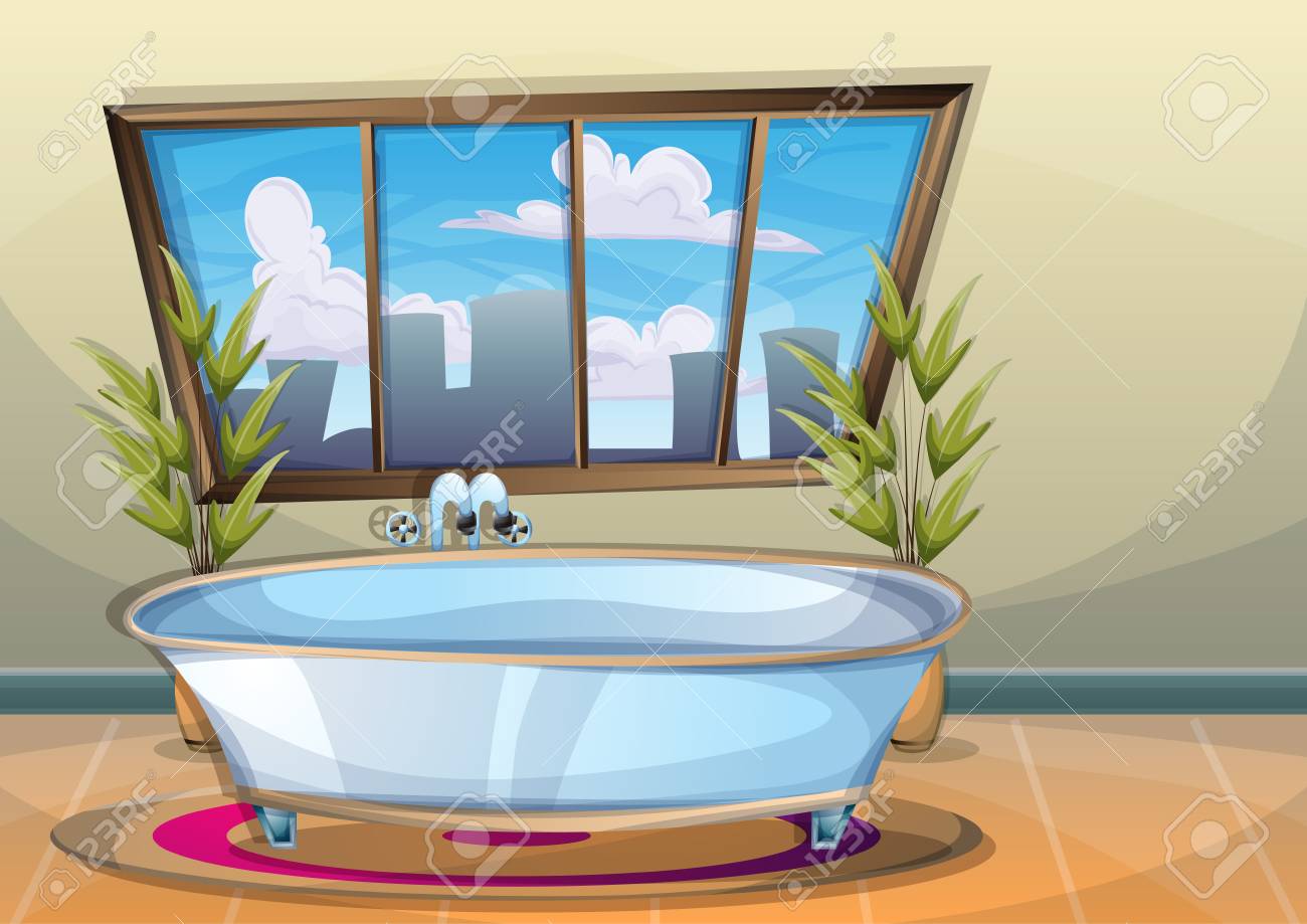 Cartoon Vector Illustration Interior Spa Room With Separated ... Cartoon Vector Illustration Interior Spa Room With Separated ...