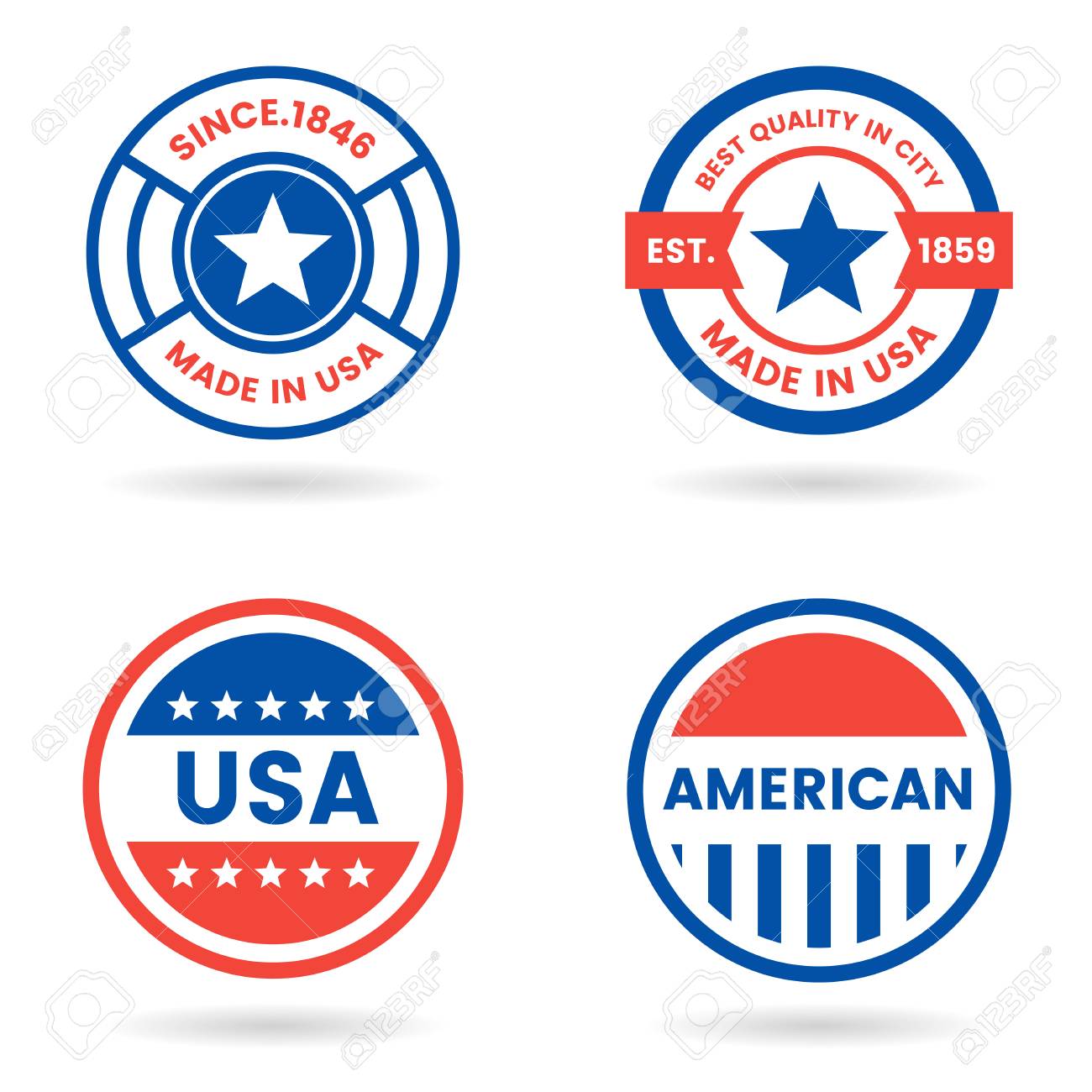 america vector label for banner poster flyer ロイヤリティフリー