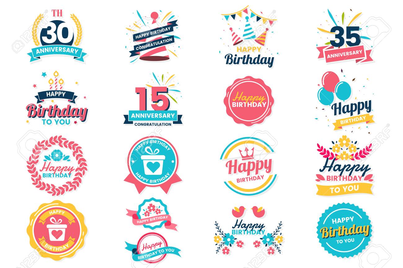 happy birthday and happy anniversary vector design for banners happy anniversary banners