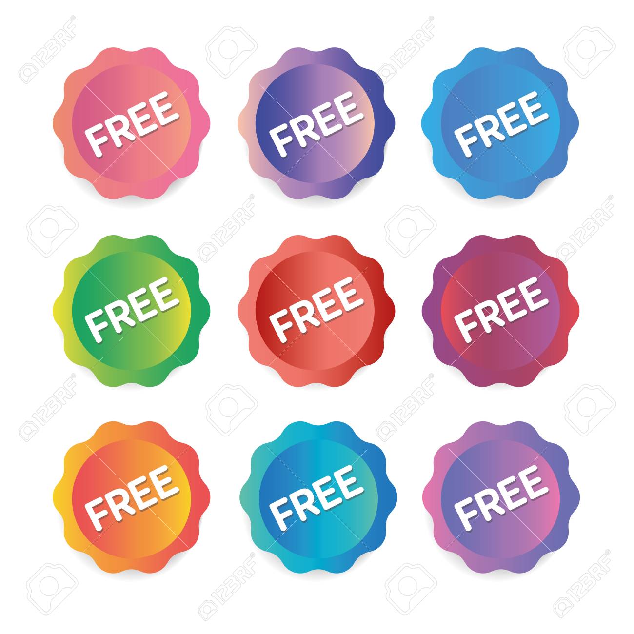 round stickers banners campaign collection royalty free cliparts stickers campaign