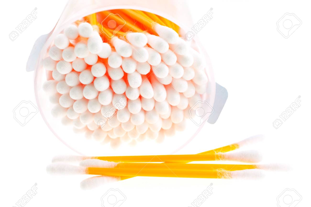 Download Cotton Buds In Transparent Plastic Box On A White Background Stock Photo Picture And Royalty Free Image Image 5965233 Yellowimages Mockups