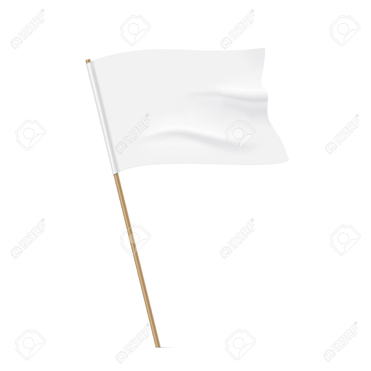 Download White Flag With A Wooden Stick Clean Horizontal Waving Flag Stock Photo Picture And Royalty Free Image Image 99156395