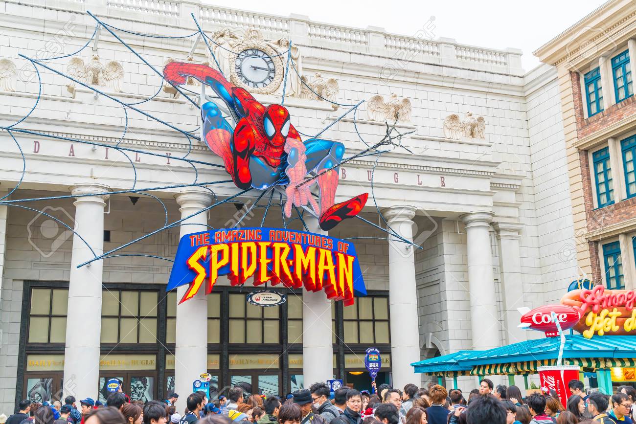 Osaka, Japan - NOV 21 2016 : Spiderman Ride At Universal