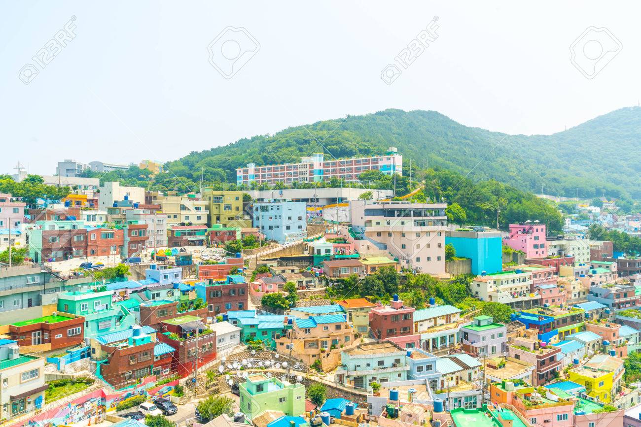 Beautiful Architecture At Gamcheon Culture Village In Busan