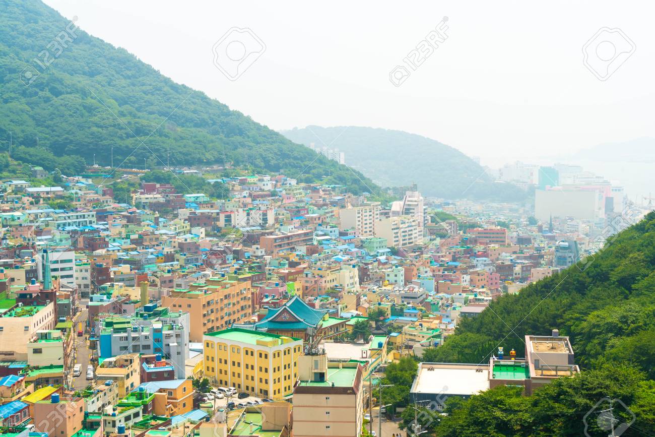 Beautiful Architecture At Gamcheon Culture Village In Busan