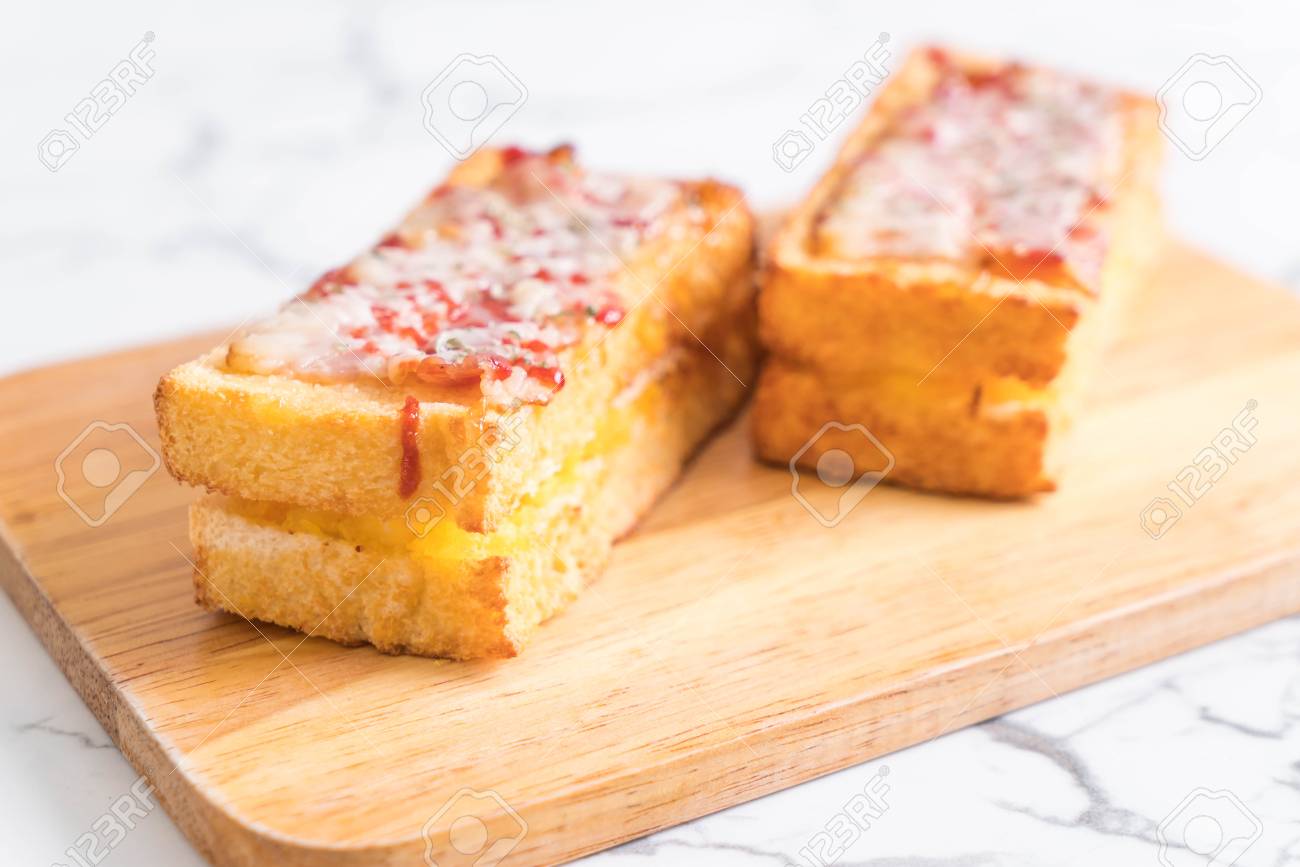 Croque Monsieur Bacon Ans Egg Sandwich With Sauce Stock Photo