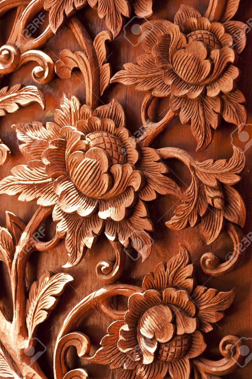 木雕刻花茶入 X-87 木雕刻花茶入 X-87