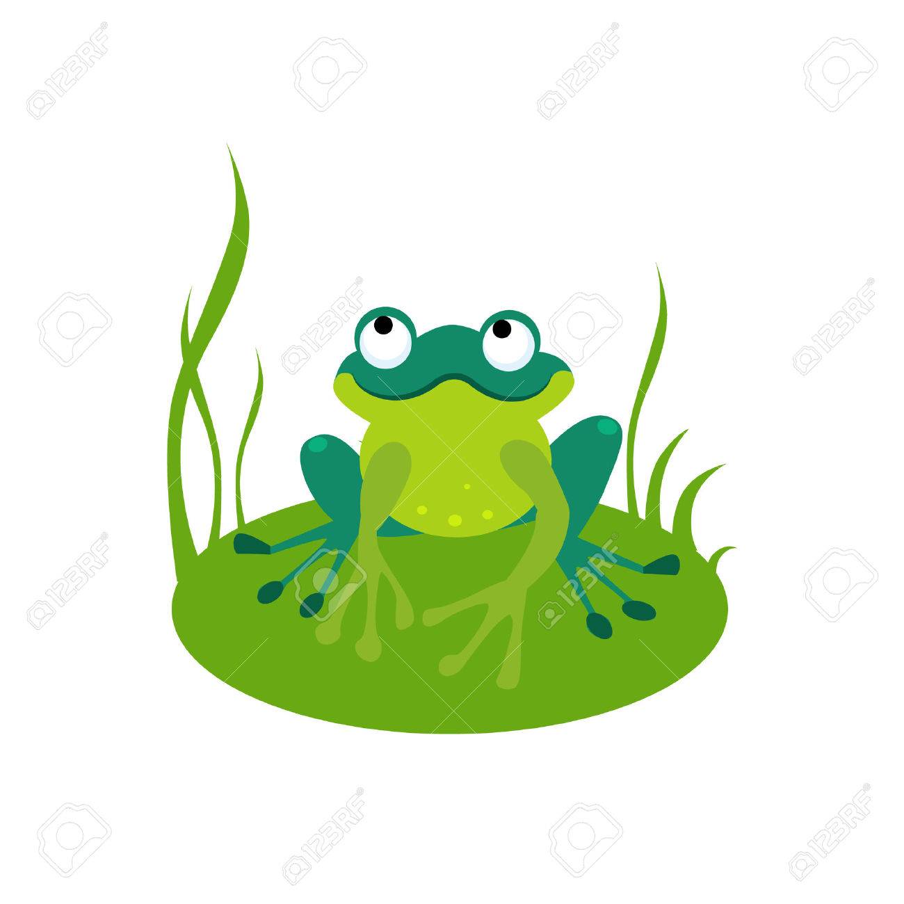 葉の上に座って緑のカエルのベクトル イラストのイラスト素材 ベクタ Image 葉の上に座って緑のカエルのベクトル イラストのイラスト素材 ベクタ Image