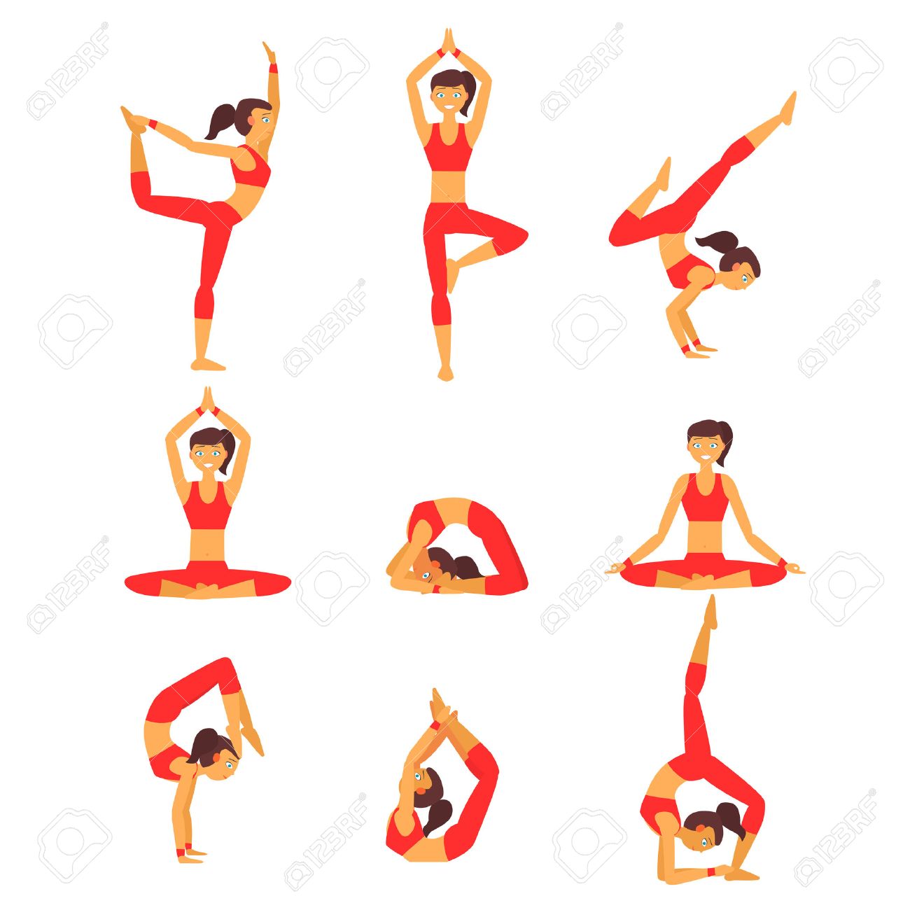 vector yoga illustration yoga