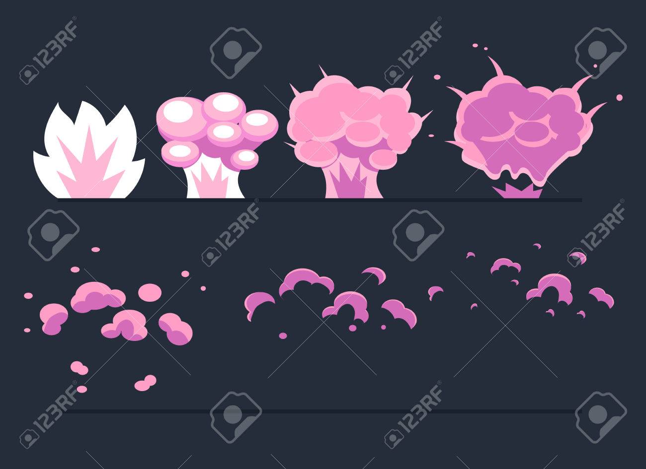 爆発の効果アニメーションの漫画が爆発します 漫画の爆発フレーム ベクトル図 のイラスト素材 ベクタ Image