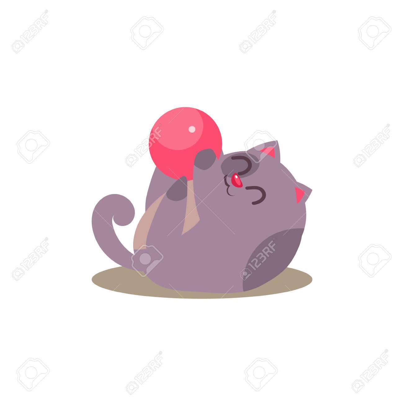 ボール愛らしい絵文字フラット ベクトル Caroon スタイル分離アイコン