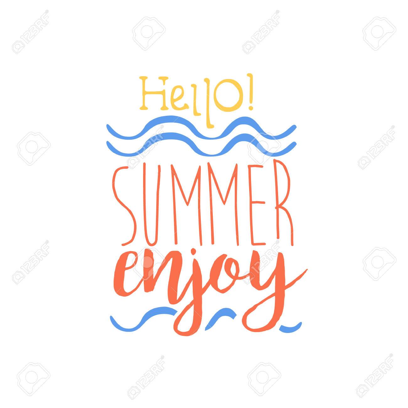 Advertisement For Travel Agency Hello Summer Colorful Ad Beach Holiday Promotion Banner Cool Calligraphic Hand Drawn Advertisement For Travel Agency Hello Summer Colorful Ad Beach Holiday Promotion Banner Cool Calligraphic Hand Drawn