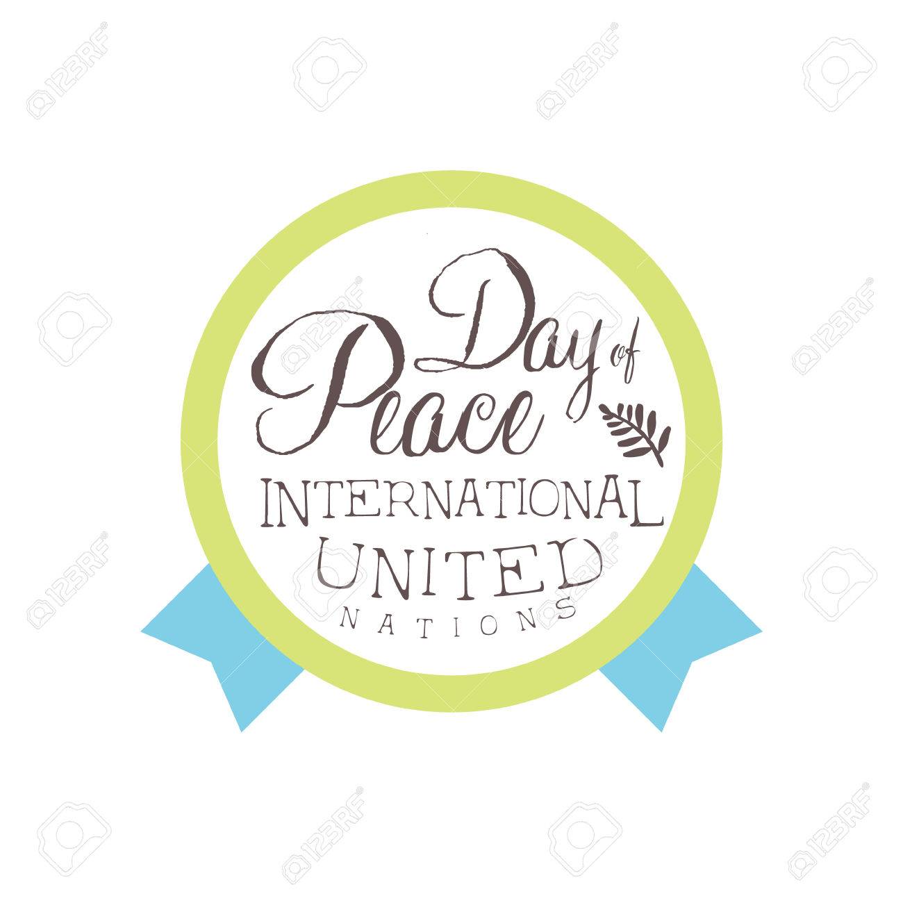 international peace day label designs in pastel colors vector