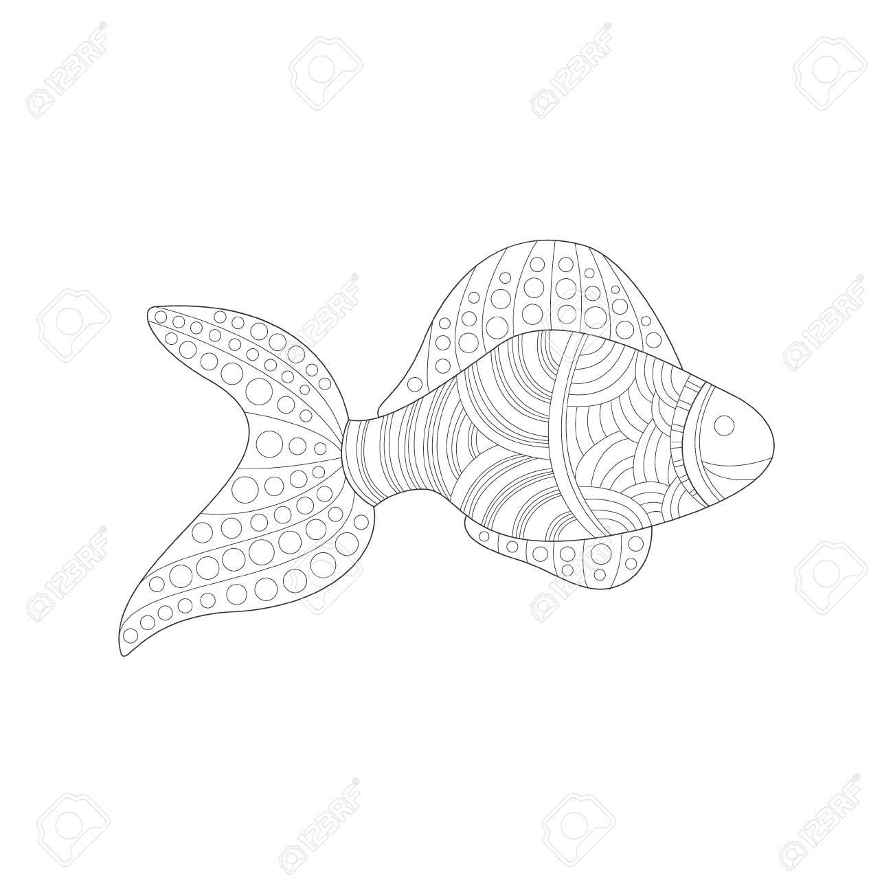 熱帯魚海海中自然黒と白の大人ぬりえ挿絵 のイラスト素材 ベクタ Image 熱帯魚海海中自然黒と白の大人ぬりえ挿絵 のイラスト素材 ベクタ Image