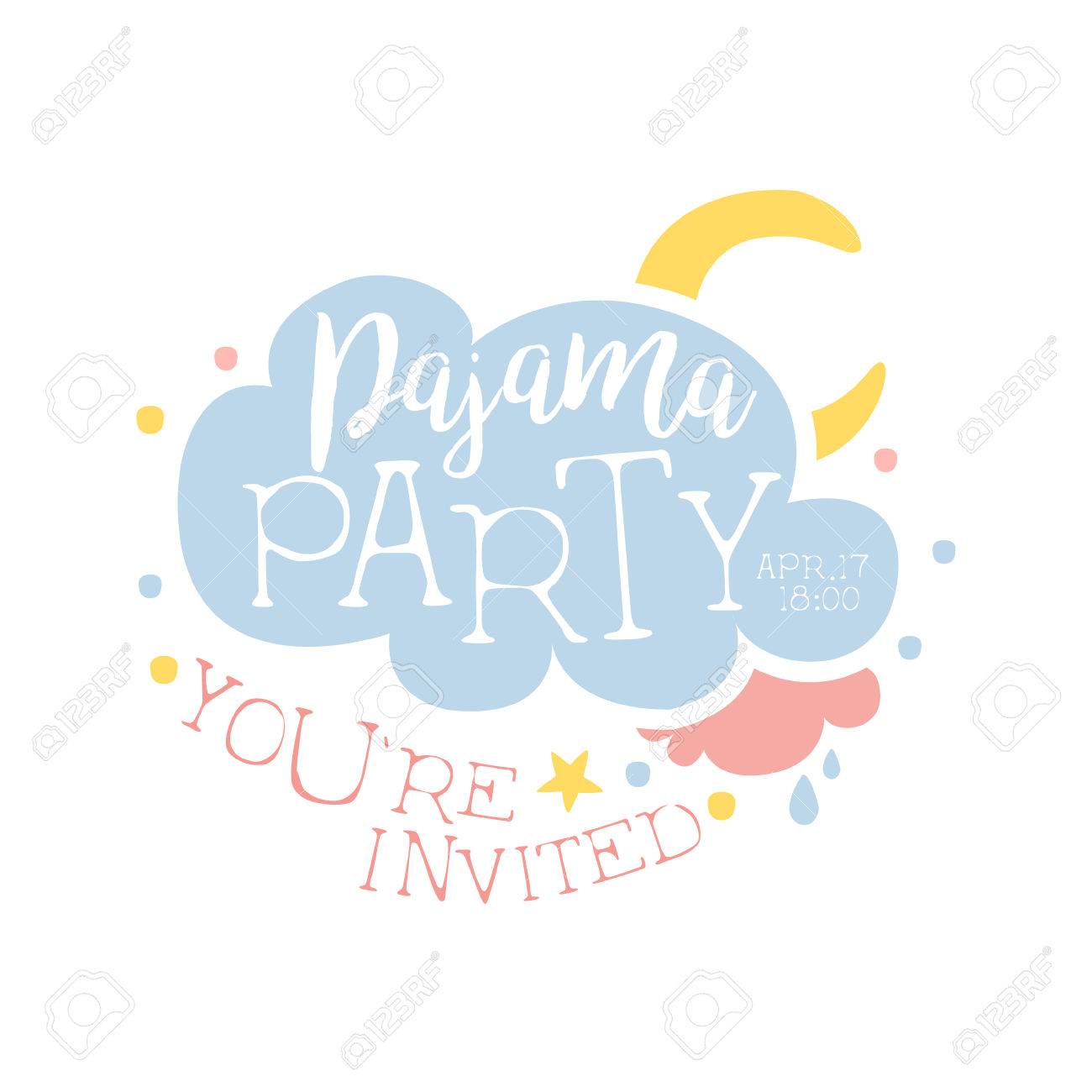 Pajama Party Invitation Template from previews.123rf.com