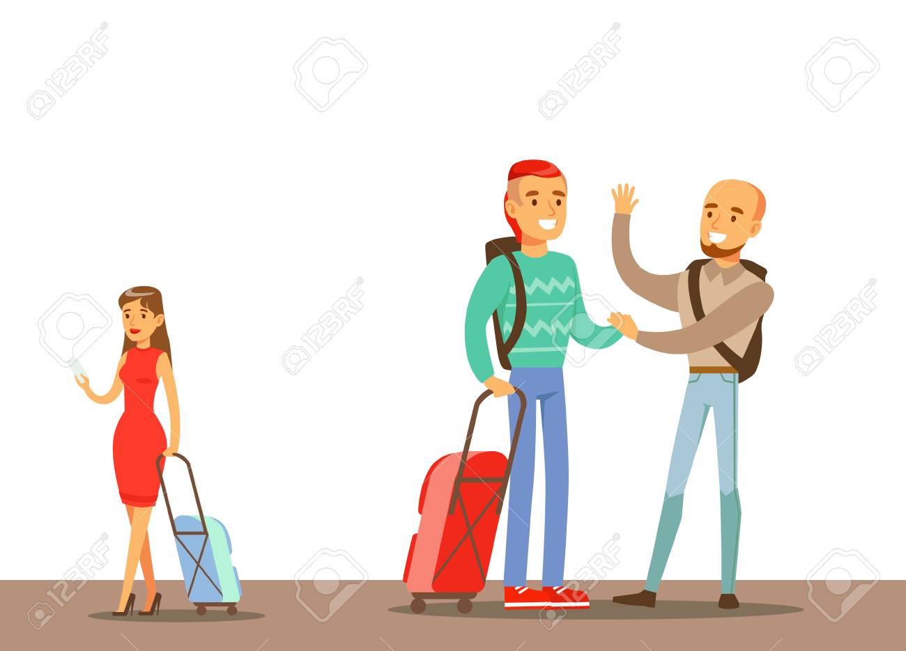 Pasajeros Despidiéndose En El Aeropuerto, Parte De Personas Que Toman Diferentes Tipos De Transporte Serie De Escenas Animadas Con Viajeros Felices Ilustraciones Svg, Vectoriales, Clip Art Vectorizado Libre De Derechos. Image 75479820. Pasajeros Despidiéndose En El Aeropuerto, Parte De Personas Que Toman Diferentes Tipos De Transporte Serie De Escenas Animadas Con Viajeros Felices Ilustraciones Svg, Vectoriales, Clip Art Vectorizado Libre De Derechos. Image 75479820.