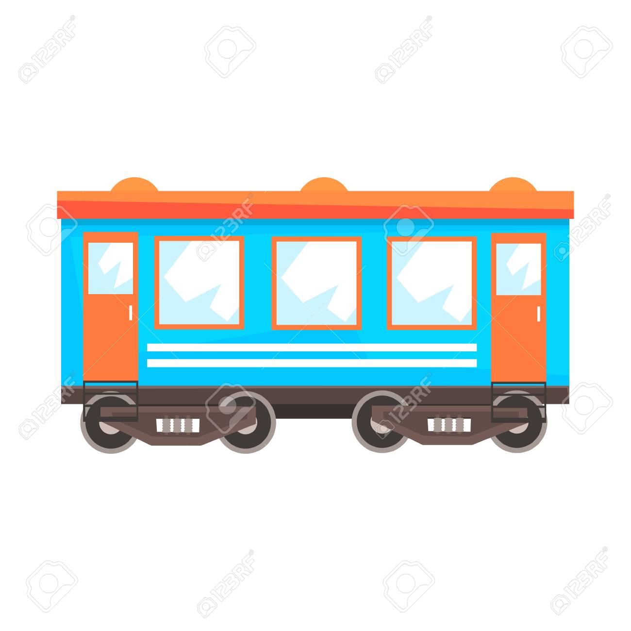 Railway Passenger Car Wagon, Railway Transportation. Colorful Cartoon  Illustration Isolated On A White Background Royalty Free SVG, Cliparts,  Vectors, and Stock Illustration. Image 78280333., image size:1300x1300