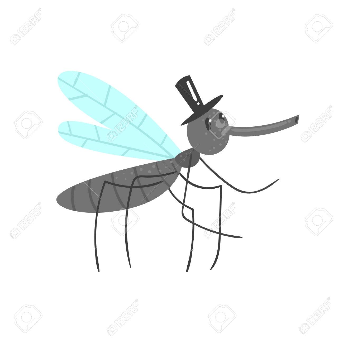 Mosquito naranja y negro