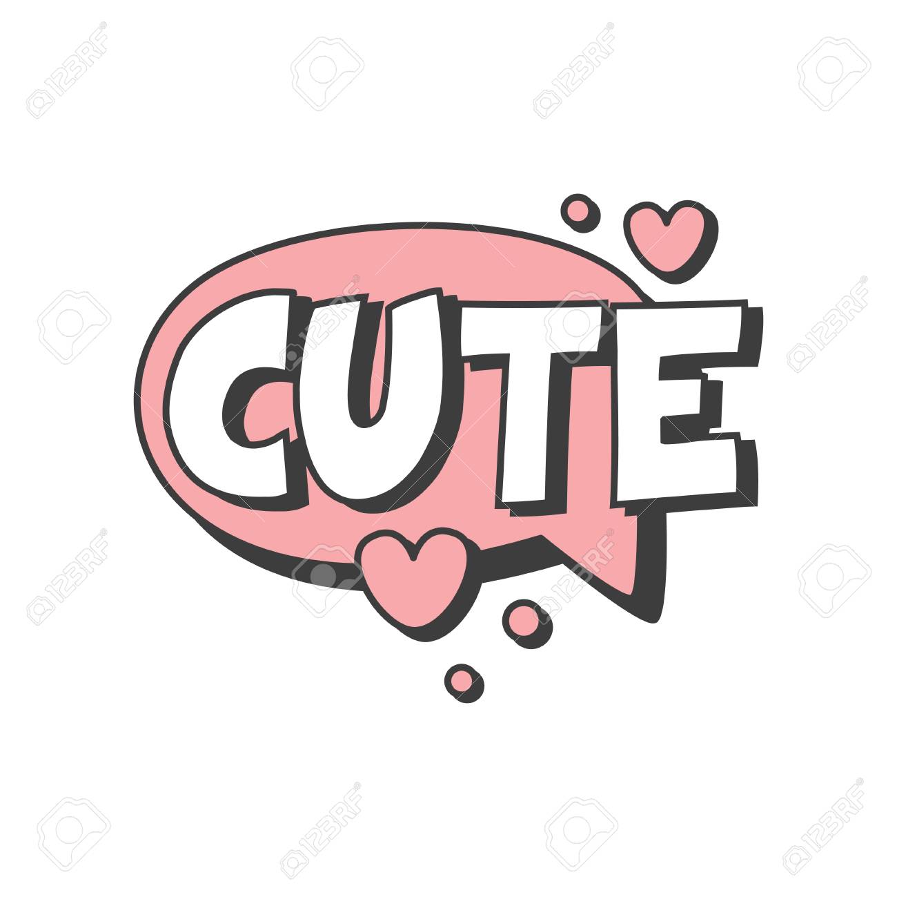 かわいいショート メッセージ レトロなスタイルのベクトル イラストの吹き出しのイラスト素材 ベクタ Image 9543