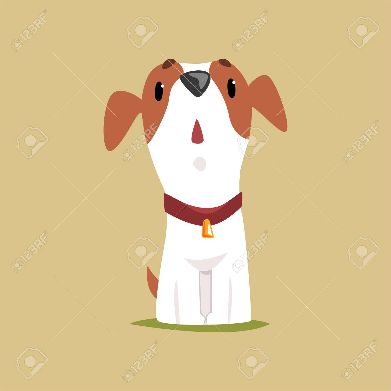 ジャック ラッセル子犬文字 かわいい面白いテリア ベクトル図を参照 のイラスト素材 ベクタ Image