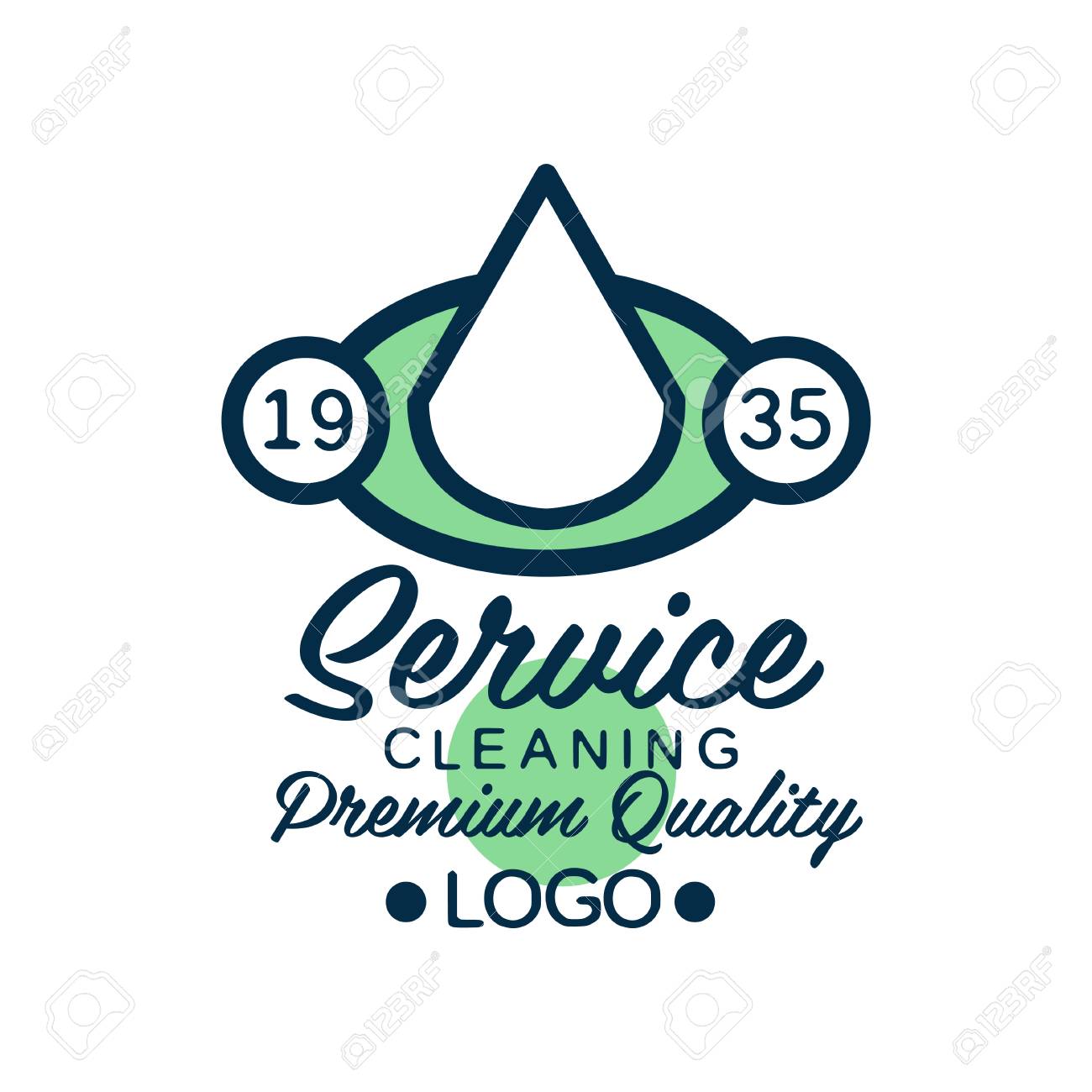 pic Empresa De Limpeza Logo design de logotipo linear para servico de limpeza da casa ou empresa de lavagem de carros icone com gota de agua branca na elipse verde elemento do