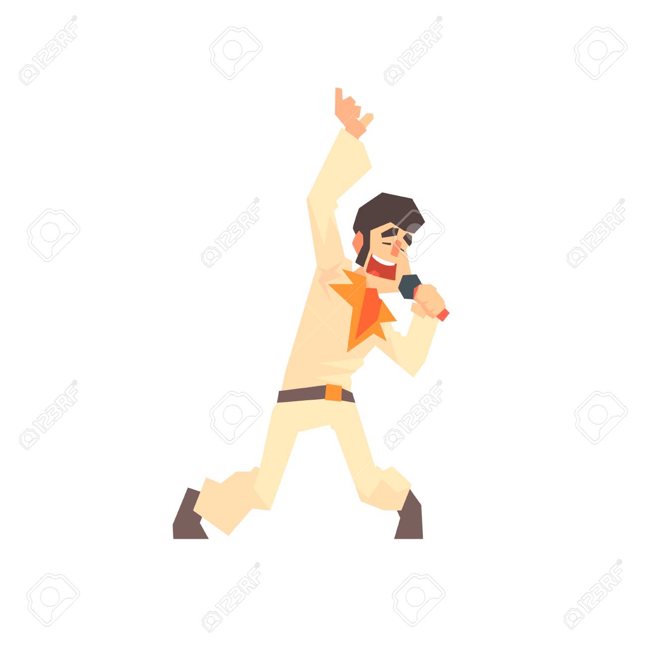 白い背景にマイク漫画ベクトルイラストで歌うレトロな歌手の男 のイラスト素材 ベクタ Image 白い背景にマイク漫画ベクトルイラストで歌うレトロな歌手の男 のイラスト素材 ベクタ Image