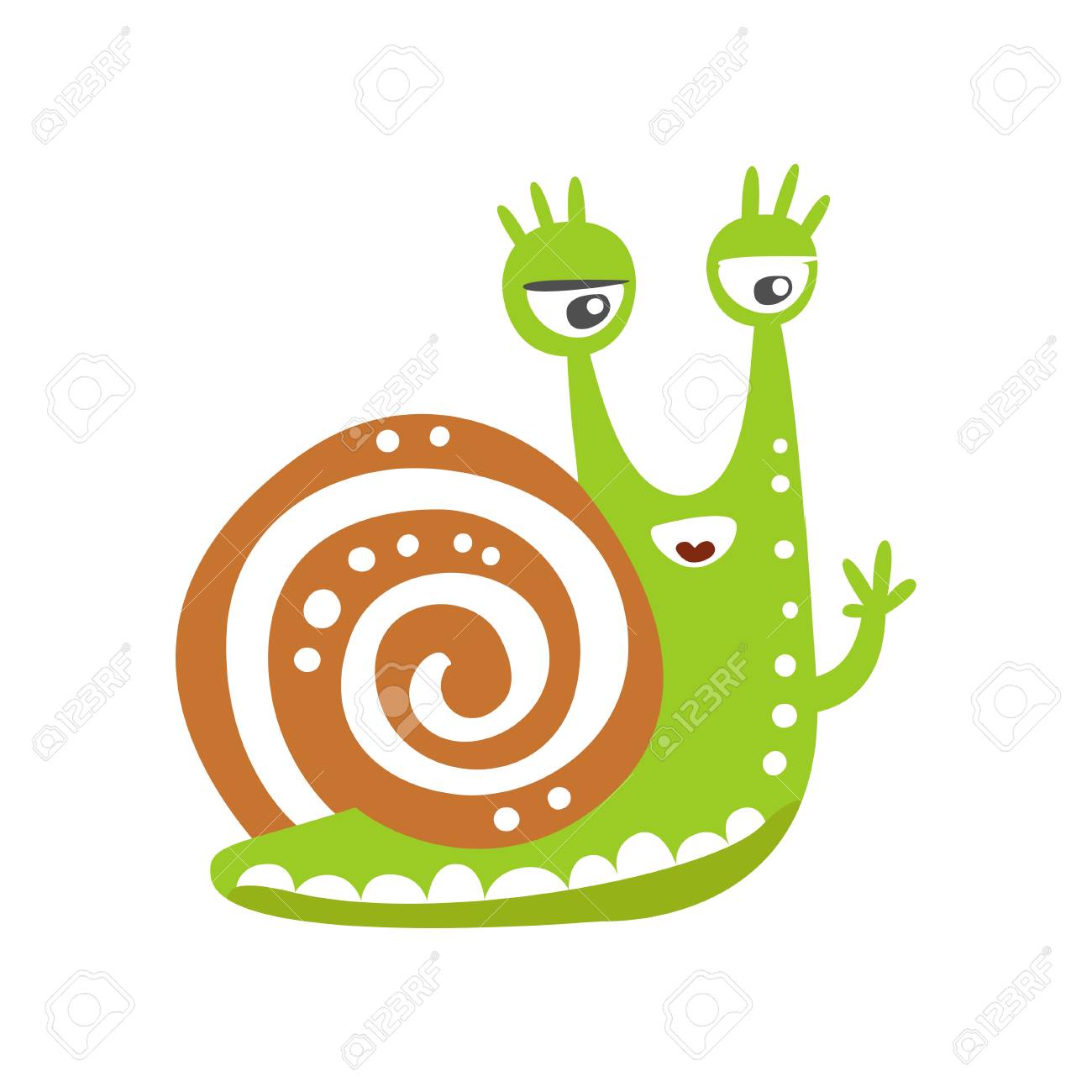 その手ベクトルイラストを振る面白いカタツムリのキャラクター のイラスト素材 ベクタ Image その手ベクトルイラストを振る面白いカタツムリのキャラクター のイラスト素材 ベクタ Image