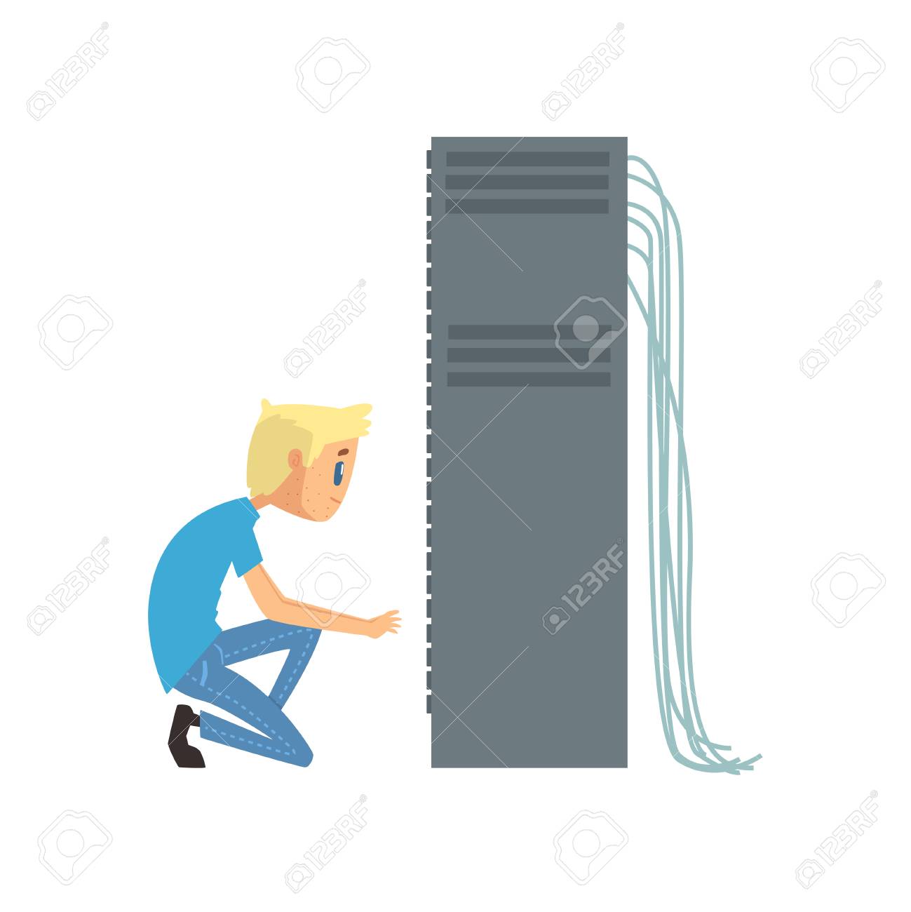 データセンターで働くシステム管理者またはネットワークエンジニア システムモジュールのメンテナンスに携わるネットワークエンジニア漫画ベクトルイラスト のイラスト素材 ベクタ Image データセンターで働くシステム管理者またはネットワークエンジニア システムモジュールのメンテナンスに携わるネットワークエンジニア漫画ベクトルイラスト のイラスト素材 ベクタ Image
