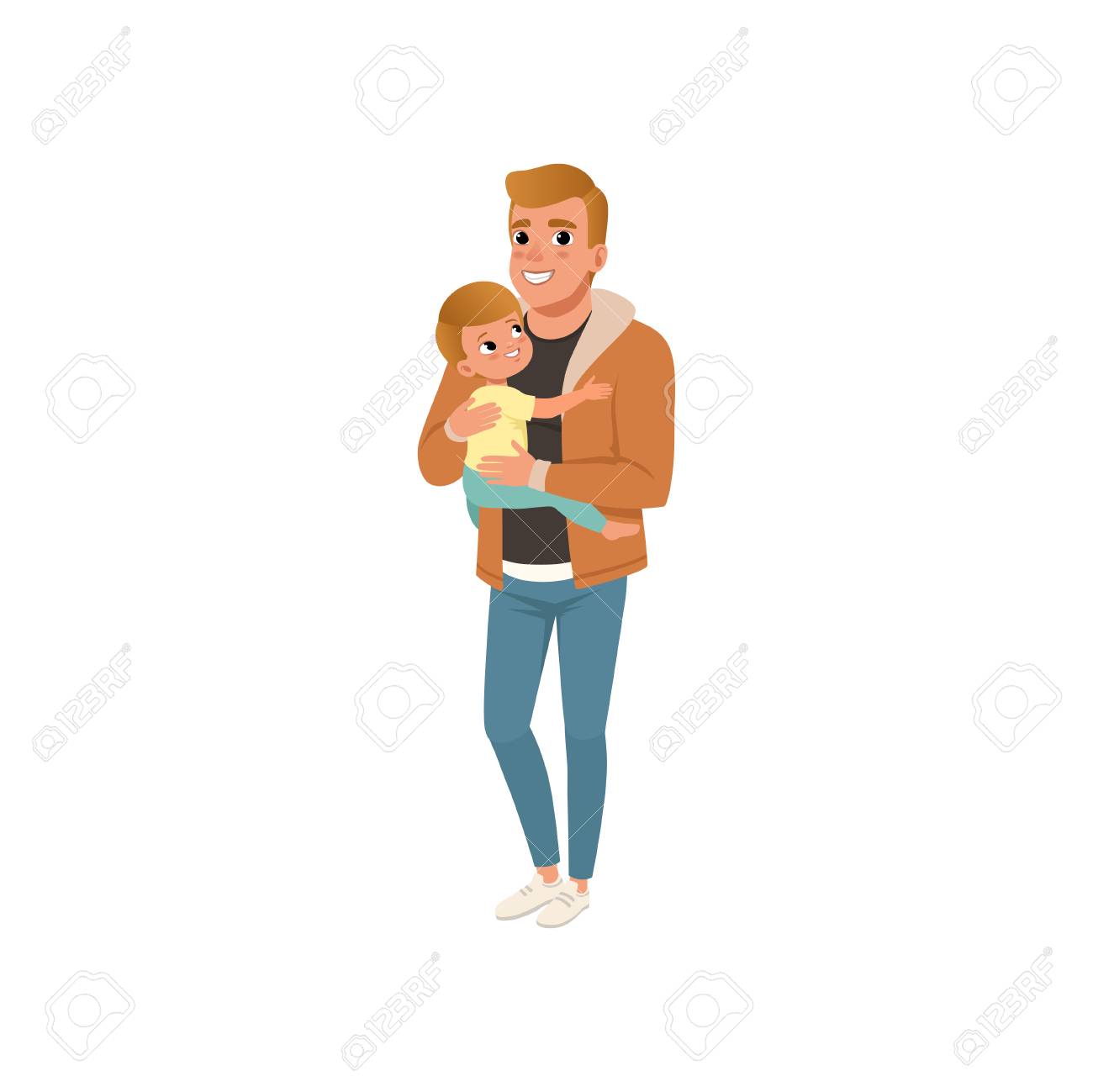 手に子供を抱きしめ 抱き合う父親 幸せなお父さんと彼の娘のベクトルイラストは 白い背景に隔離 のイラスト素材 ベクタ Image 手に子供を抱きしめ 抱き合う父親 幸せなお父さんと彼の娘のベクトルイラストは 白い背景に隔離 のイラスト素材 ベクタ Image