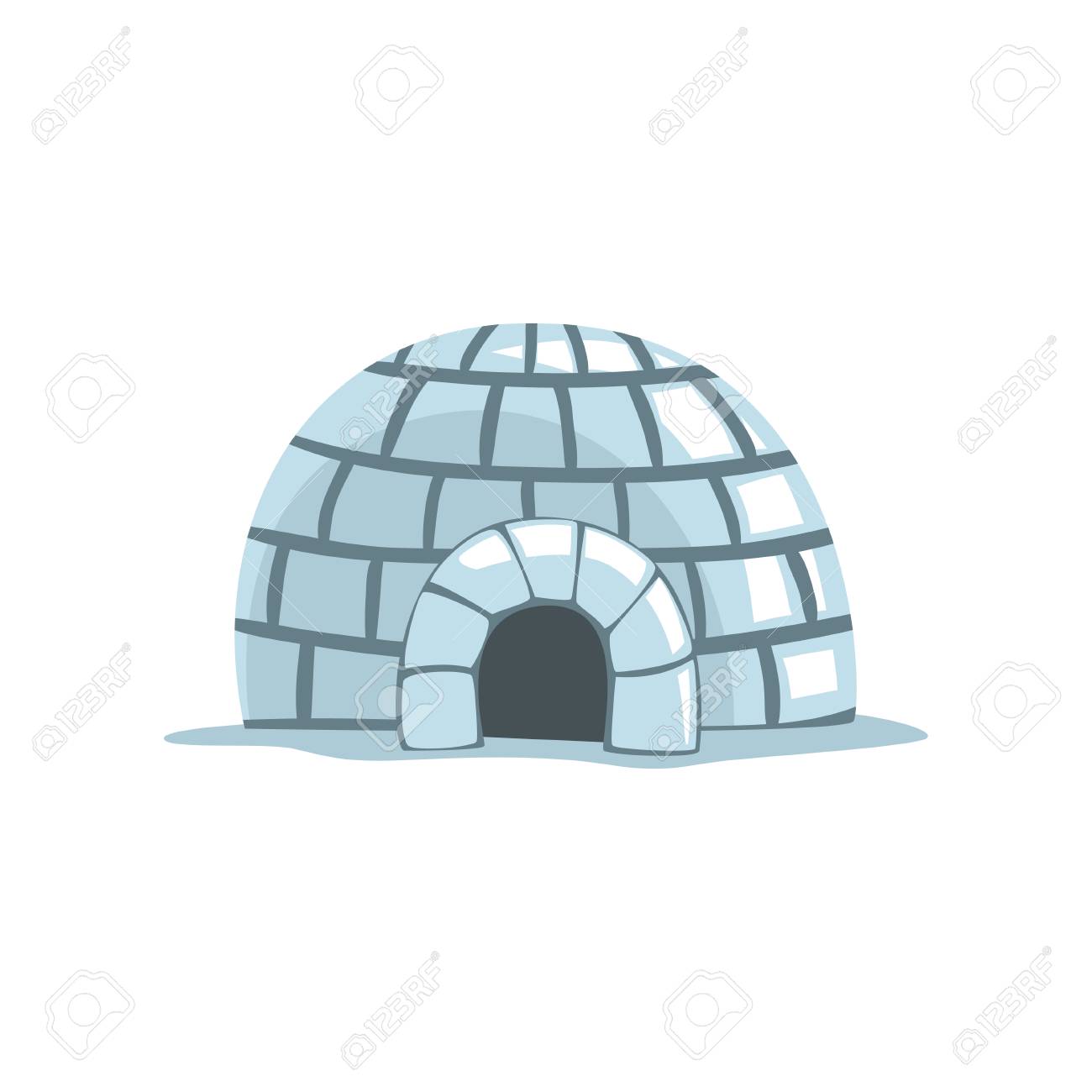 Igloo, eskimo house vector Illustration on a white background - 104333597 Igloo, eskimo house vector Illustration on a white background - 104333597
