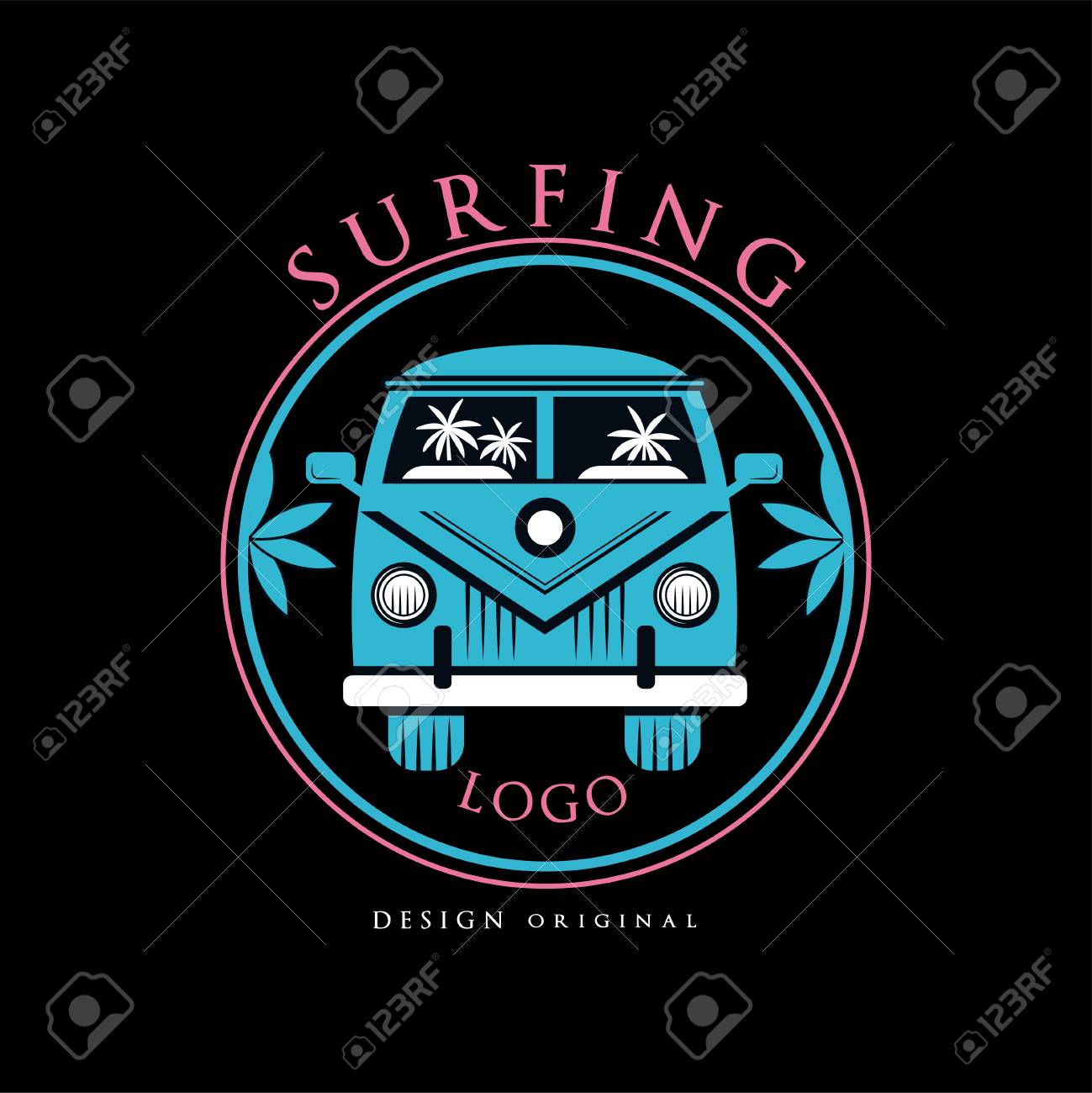 surfing logo design original