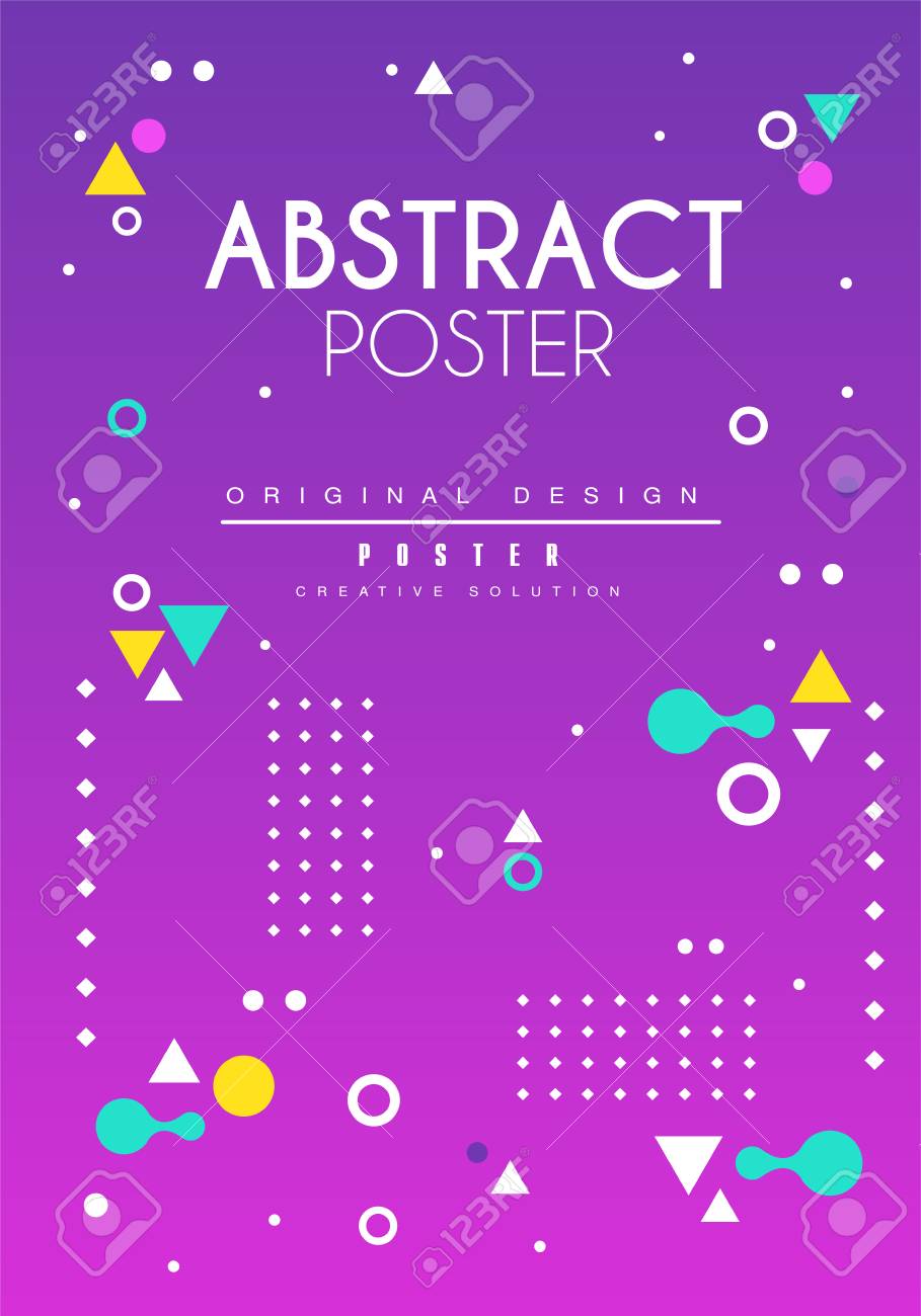 abstract poster original design creative solution placard template placard template