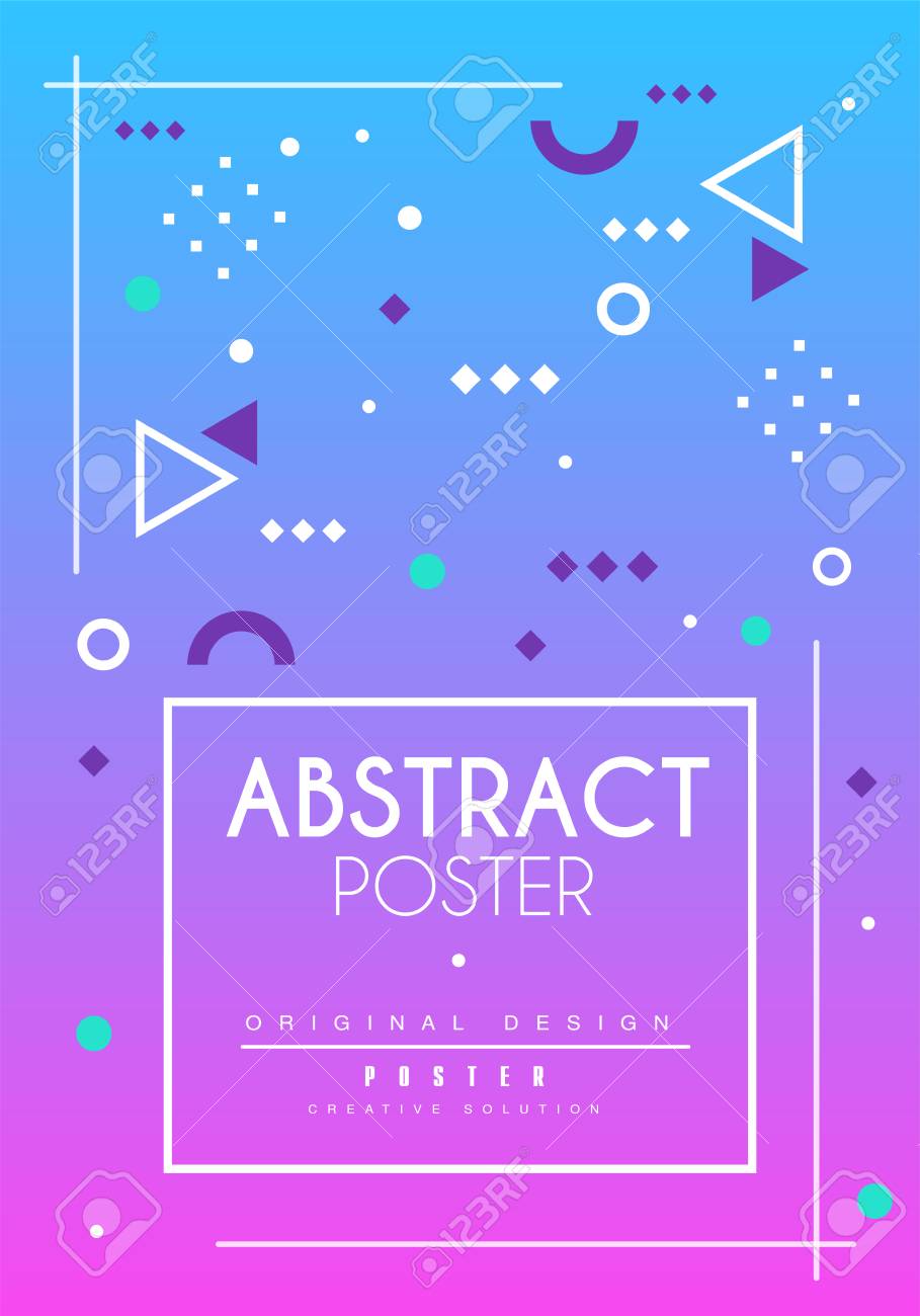 abstract poster original design creative solution placard template placard template
