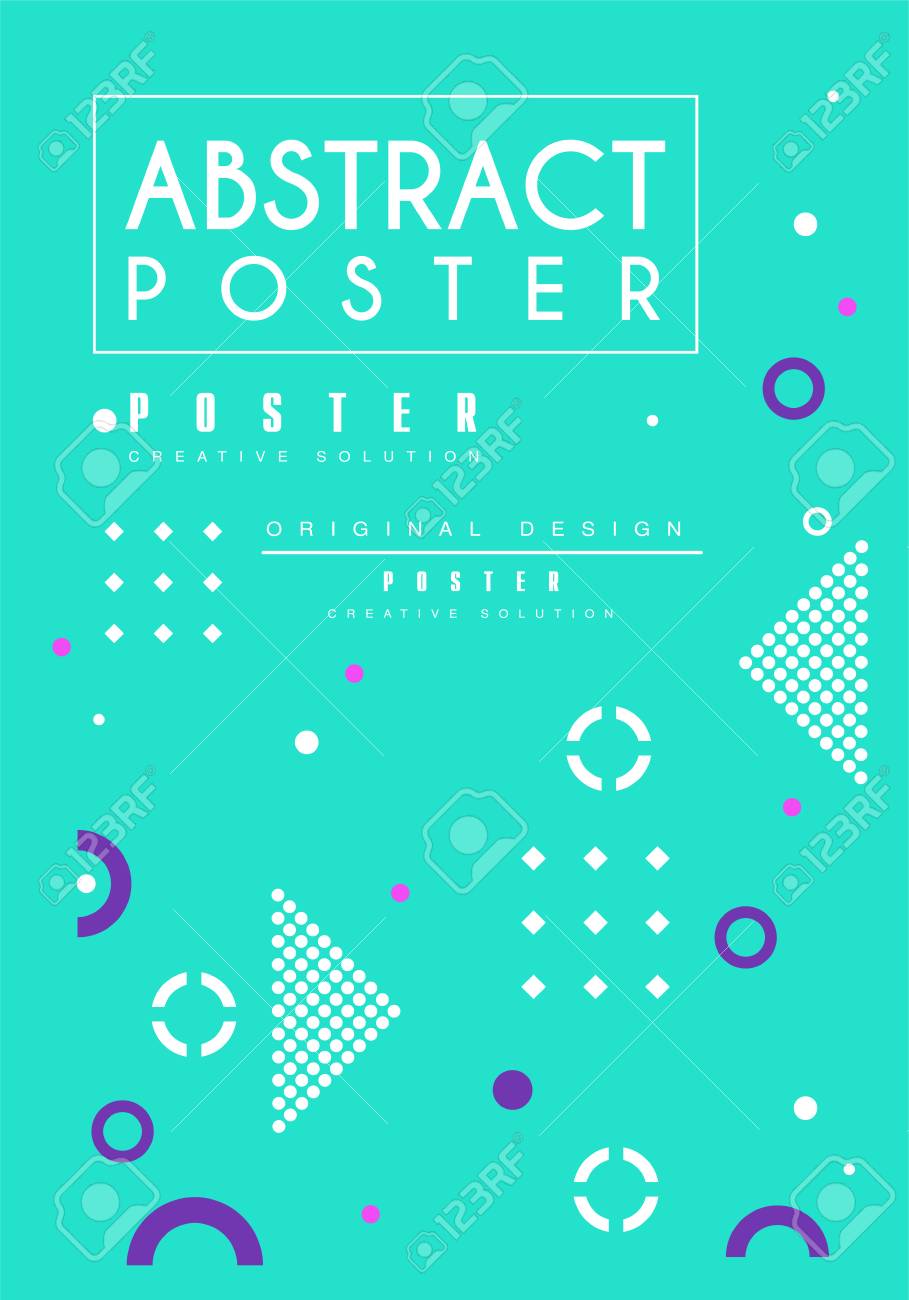 abstract poster original design creative solution placard template placard template