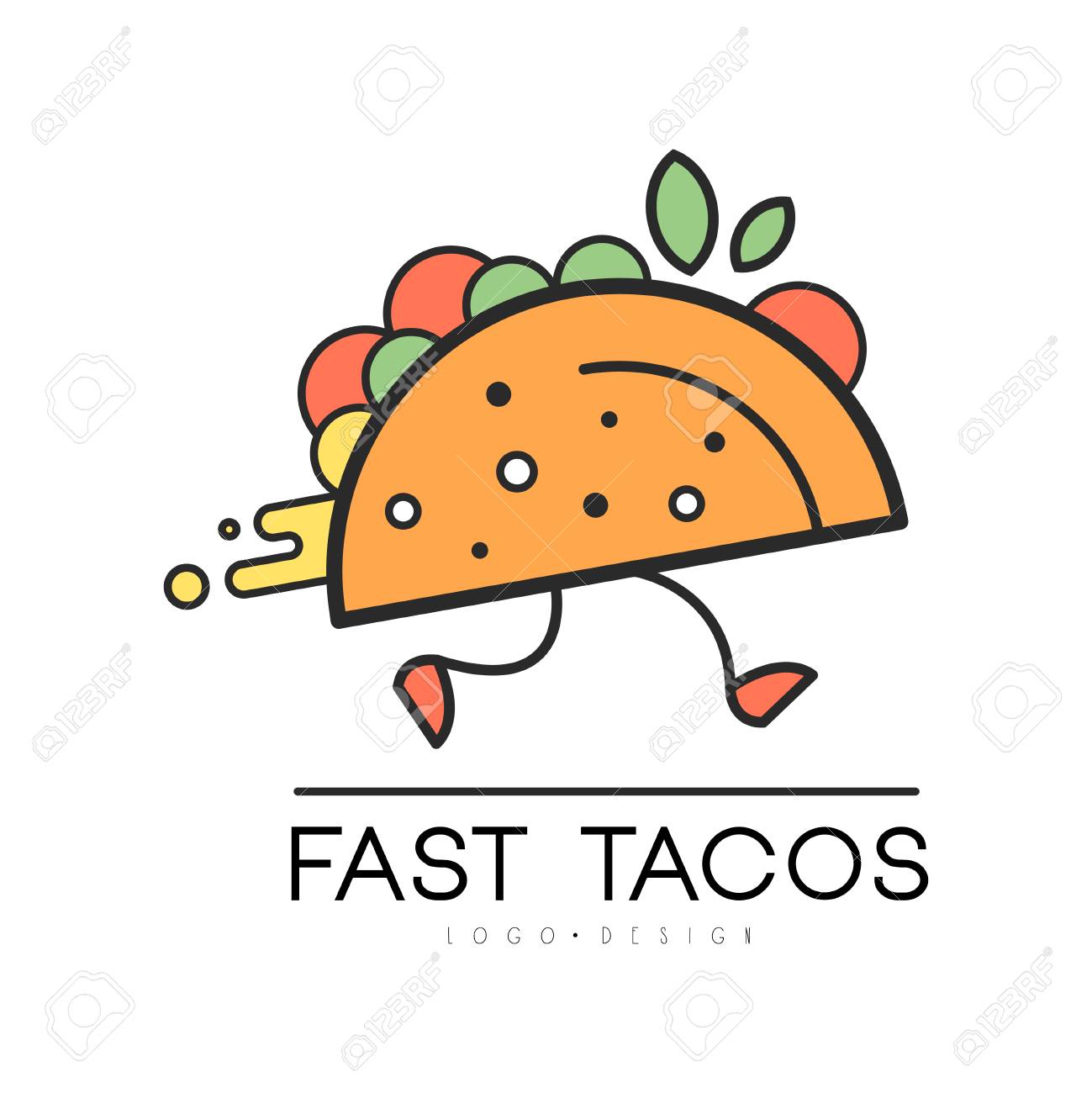 fast tacos design food service delivery creative template for