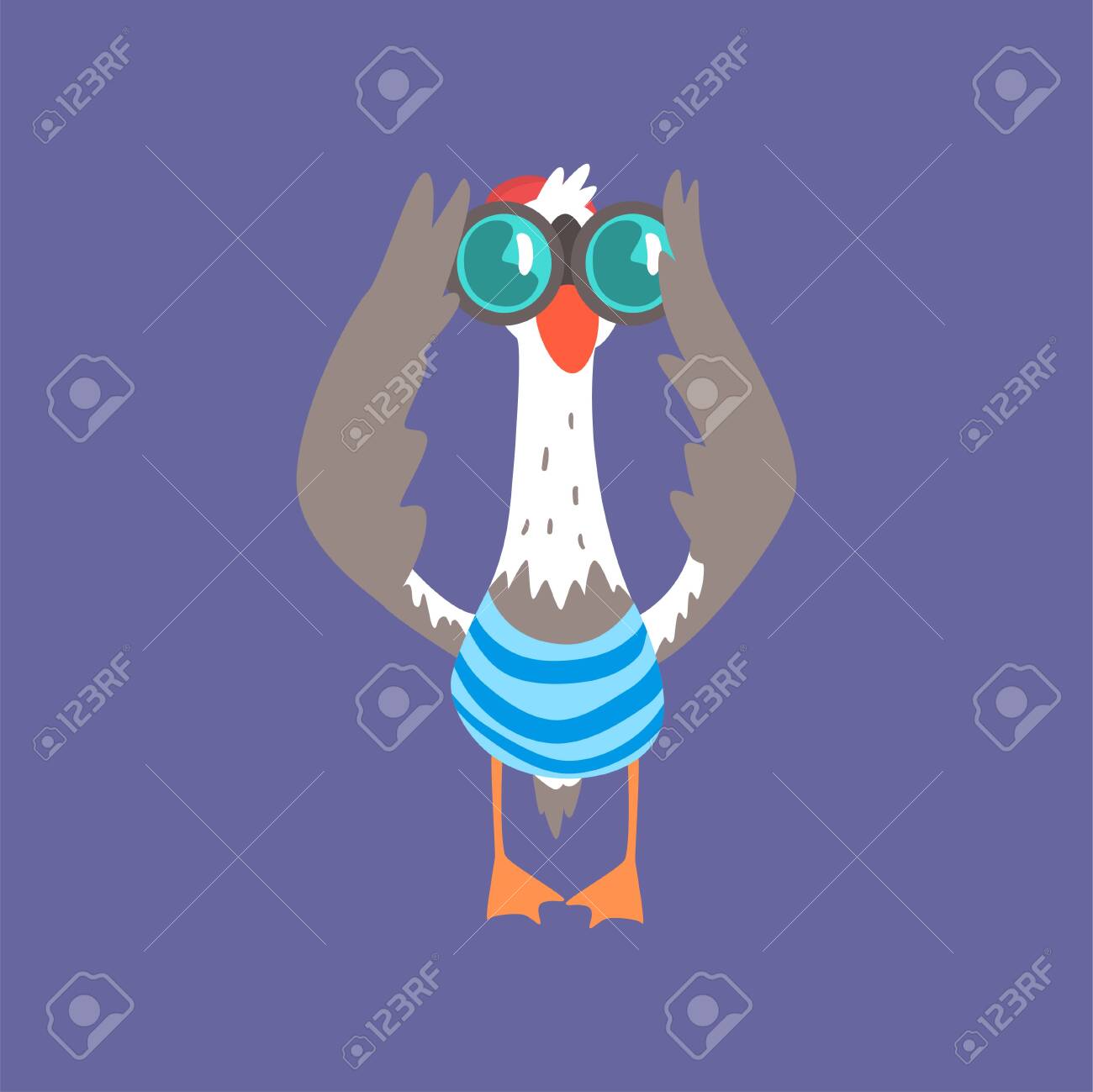 bird with binoculars