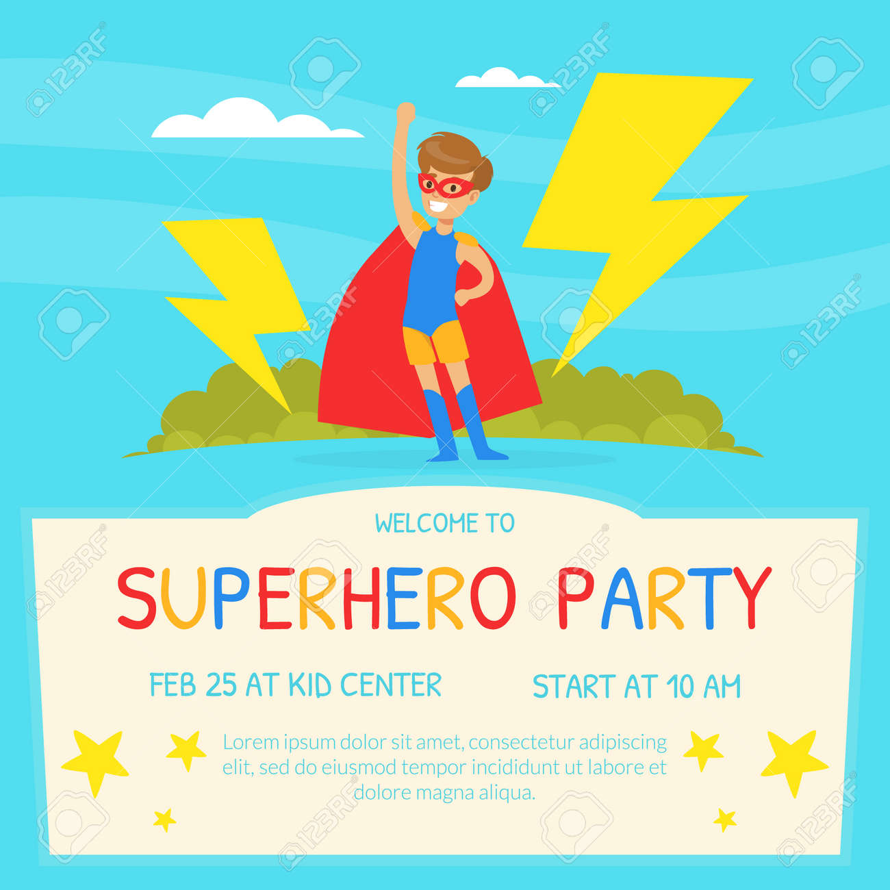 Superhero Party Invitation Card Template, Happy Birthday Poster Pertaining To Superhero Flyer Template Superhero Party Invitation Card Template, Happy Birthday Poster Pertaining To Superhero Flyer Template