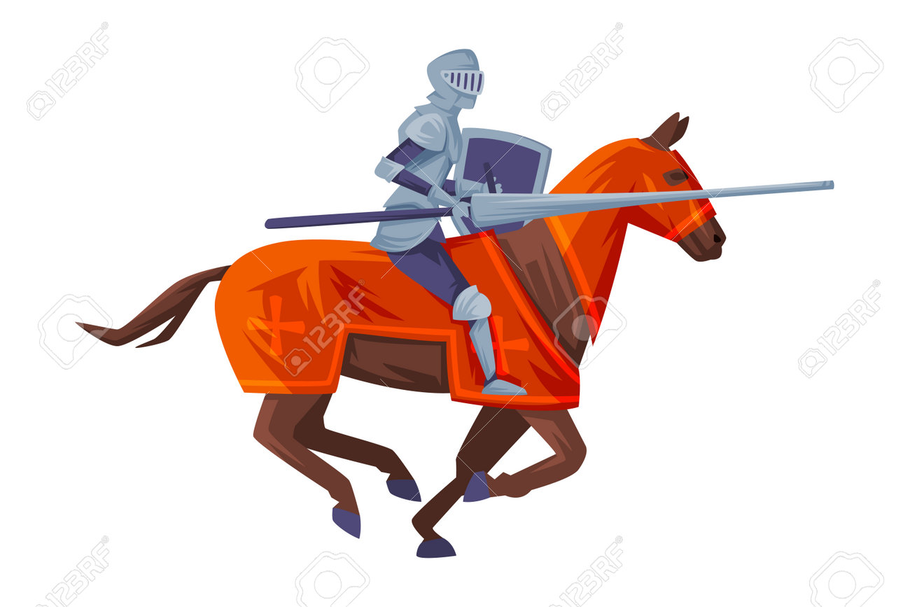 中世の馬上装甲騎士