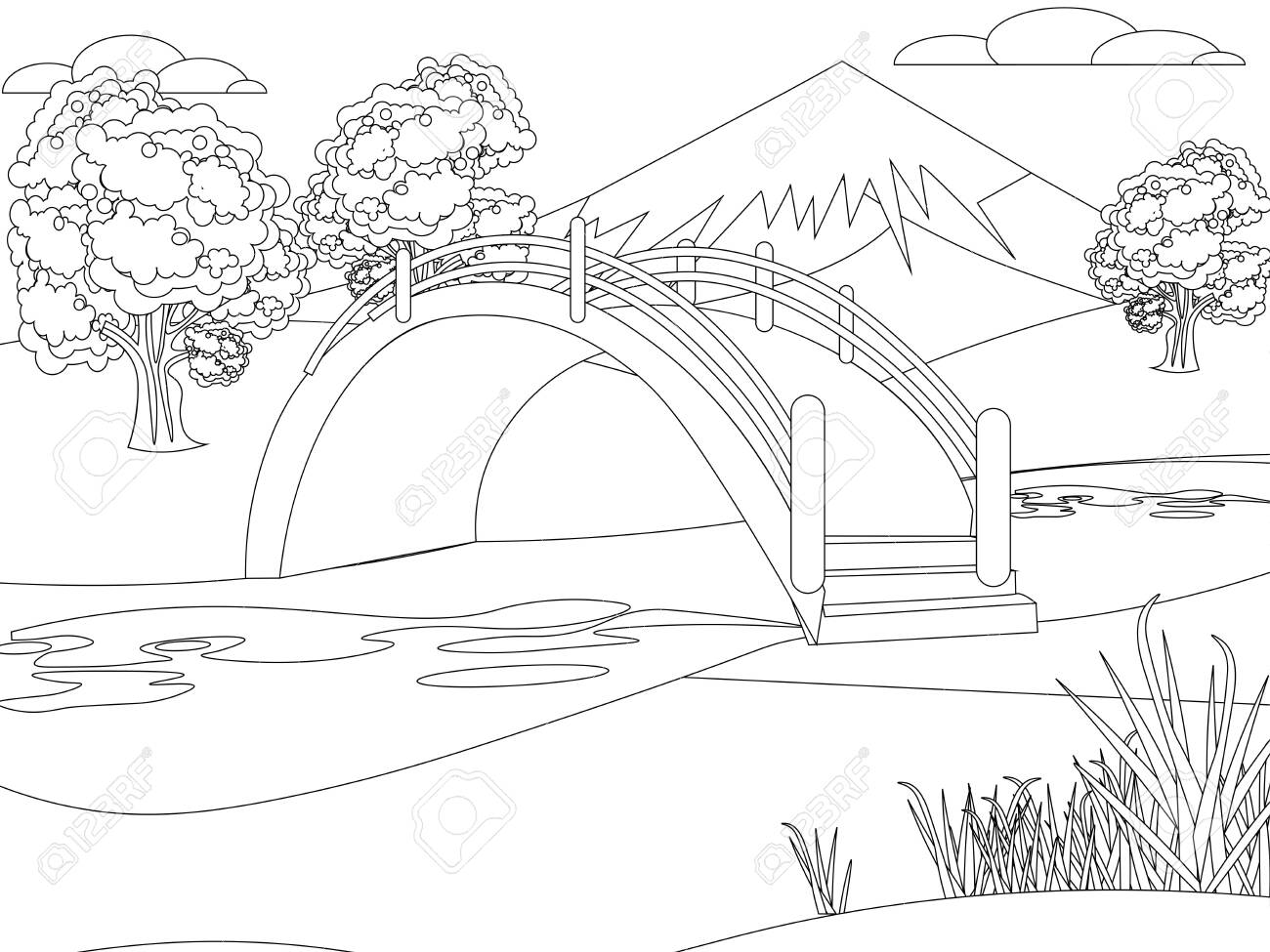 Japanese Garden Nature Park Mountain Background Bright Children Stock Photo Picture And Royalty Free Image Image 141934710 japanese garden nature park mountain background bright children