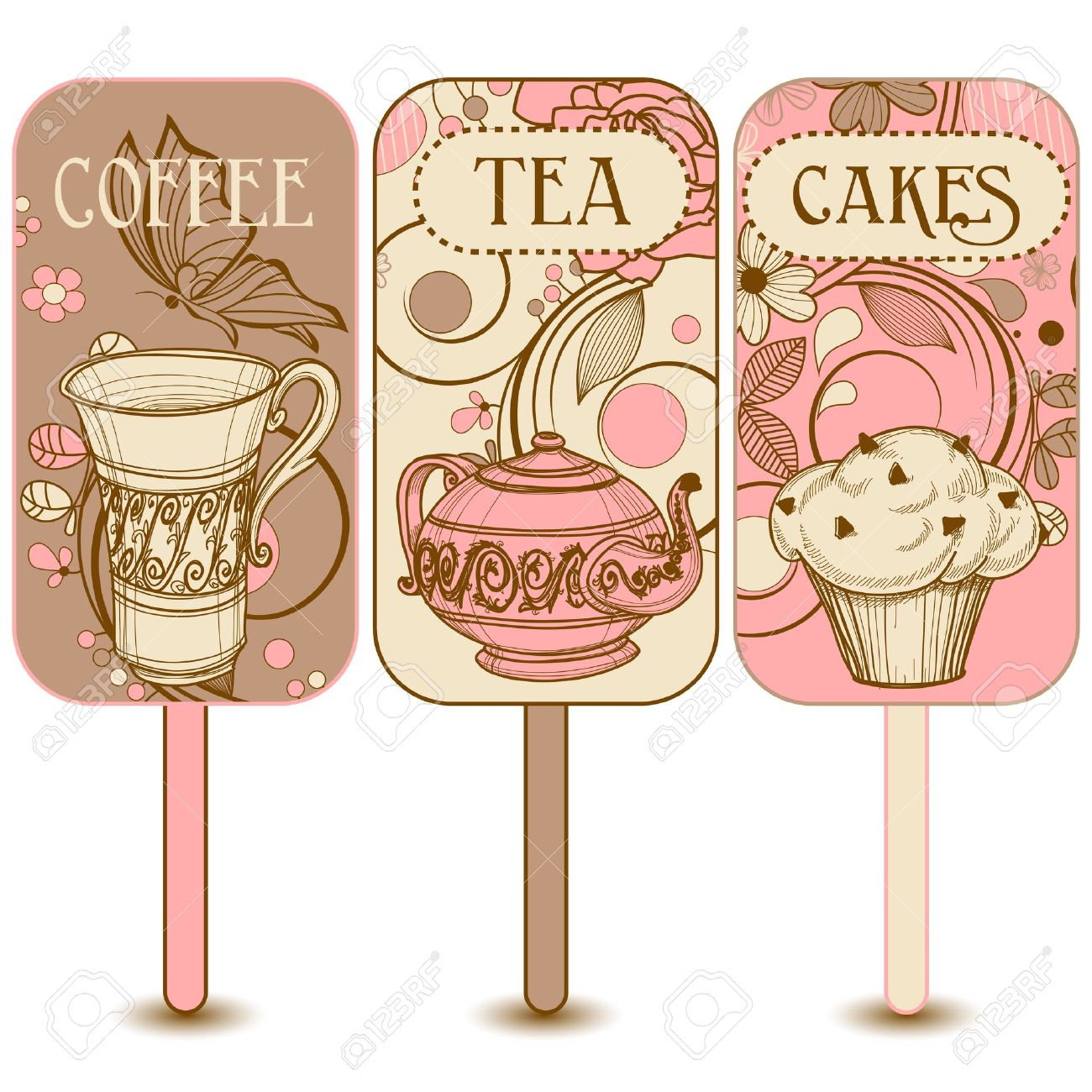coffee tea and cakes