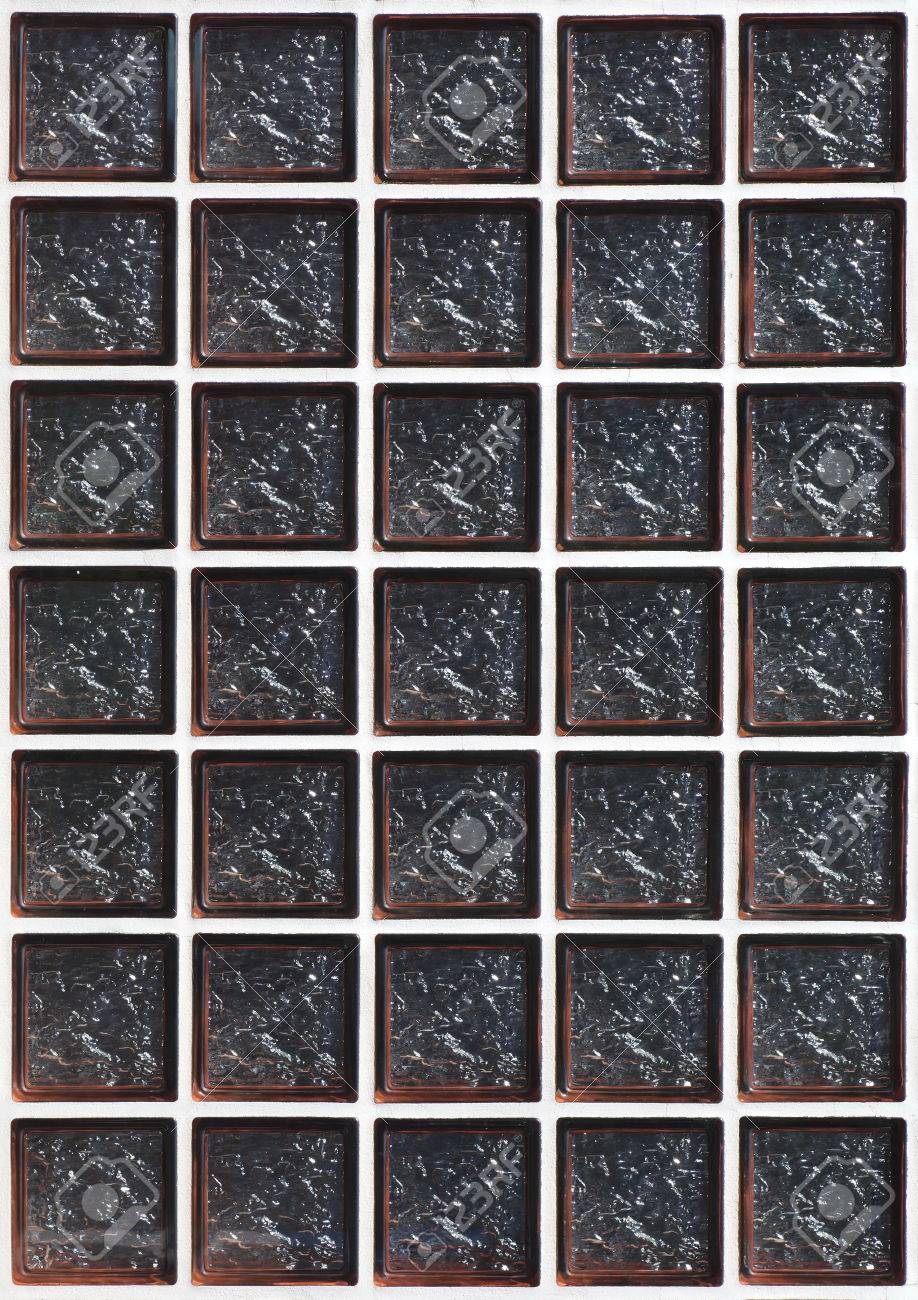 黒いガラス ブロック壁シームレスな背景やテクスチャ の写真素材 画像素材 Image