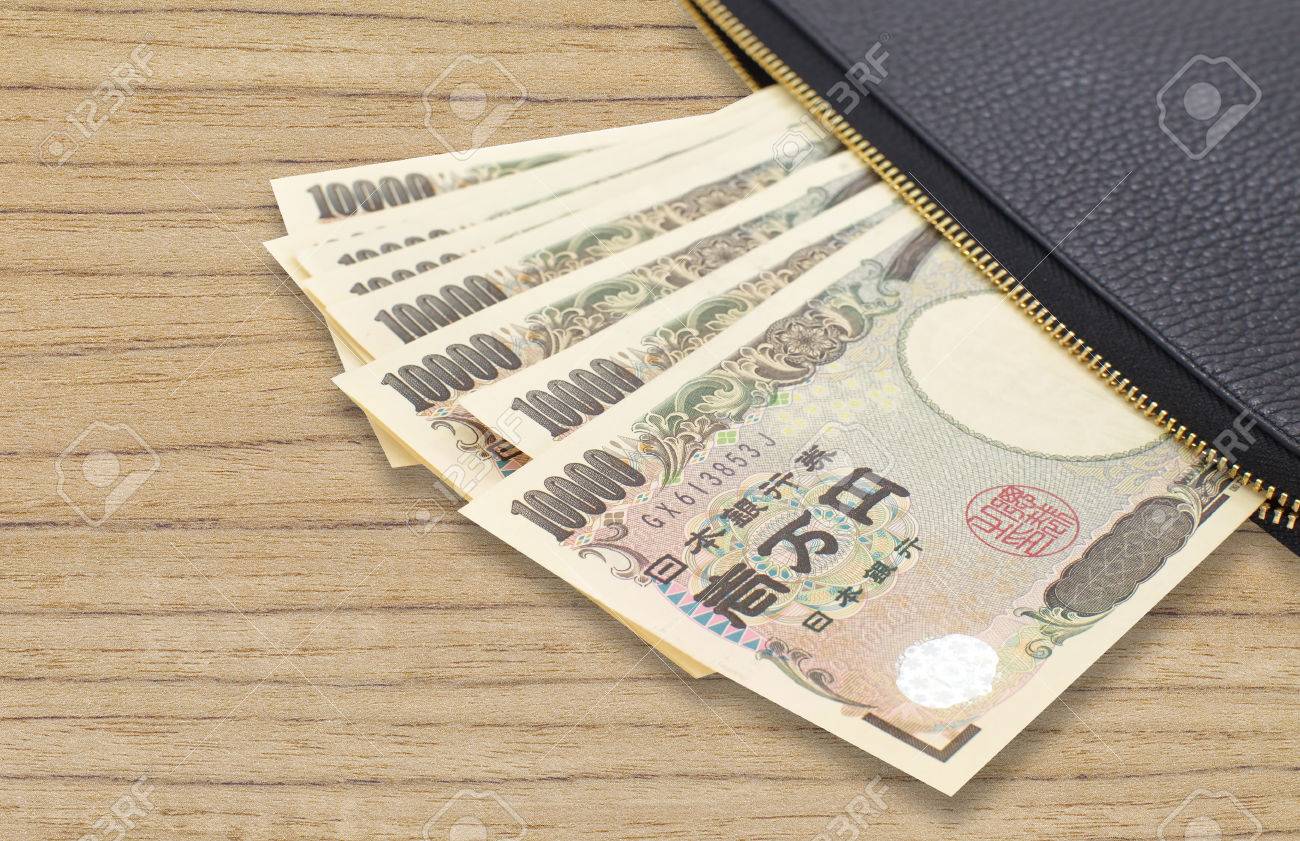 Stack of japanese currency yen or Japanese banknotes - 46779689 Stack of japanese currency yen or Japanese banknotes - 46779689