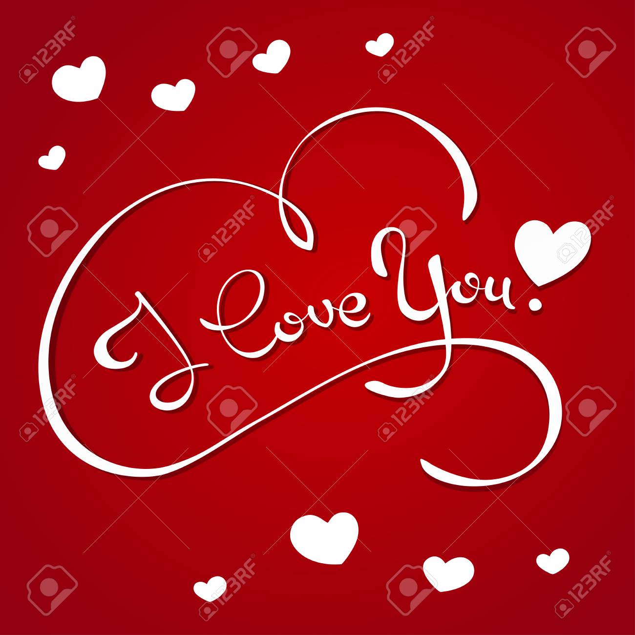 Ich Liebe Dich Von Hand Gezeichnet Schone Inschrift Text Mit Roten Herzen Fur Grusskarten Valentinstag Hochzeit Plakate Drucke Und Zu Hause Dekoration Vektor Illustration Lizenzfrei Nutzbare Vektorgrafiken Clip Arts Illustrationen Image