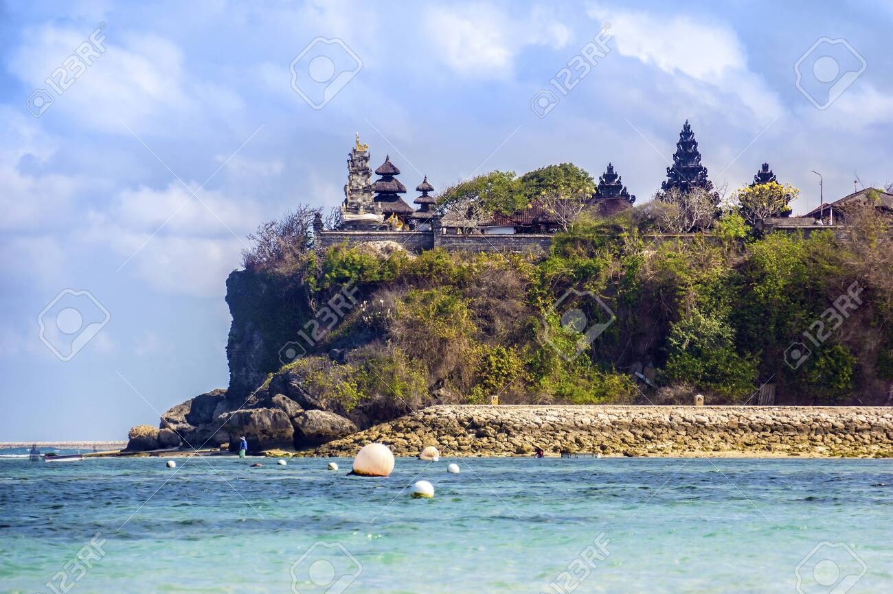 Pantai Pandawa Beach And Temple On A Cliff In Bali Indonesia Stock Photo Picture And Royalty Free Image Image 115032081
