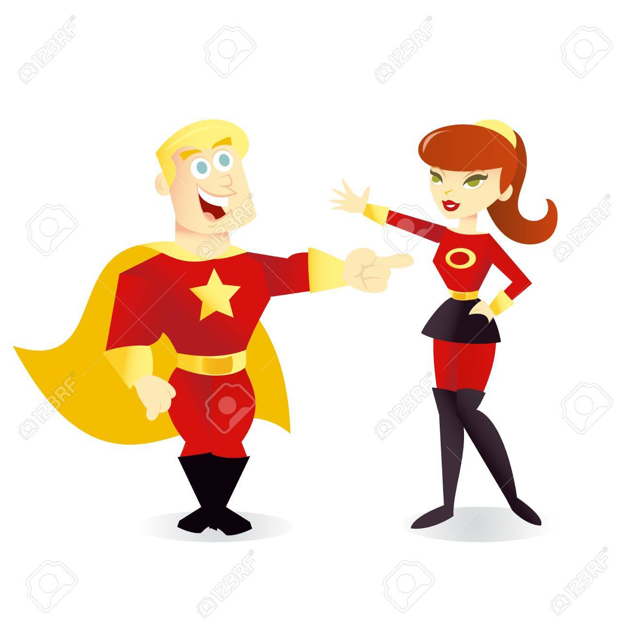 Ein Cartoon Vektor Illustration Eines Normalen Buromadchen Und Ihr Superhelden Alter Ego Lizenzfrei Nutzbare Vektorgrafiken Clip Arts Illustrationen Image 39710747