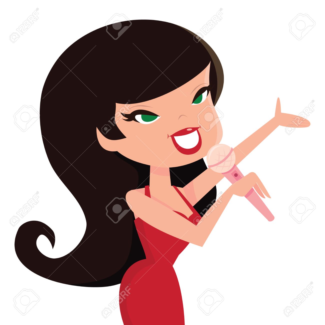 Cartoon singer photo